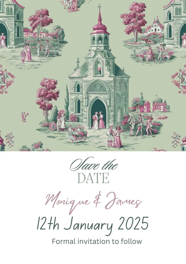 Toile Save the Date Cards product image (2)
