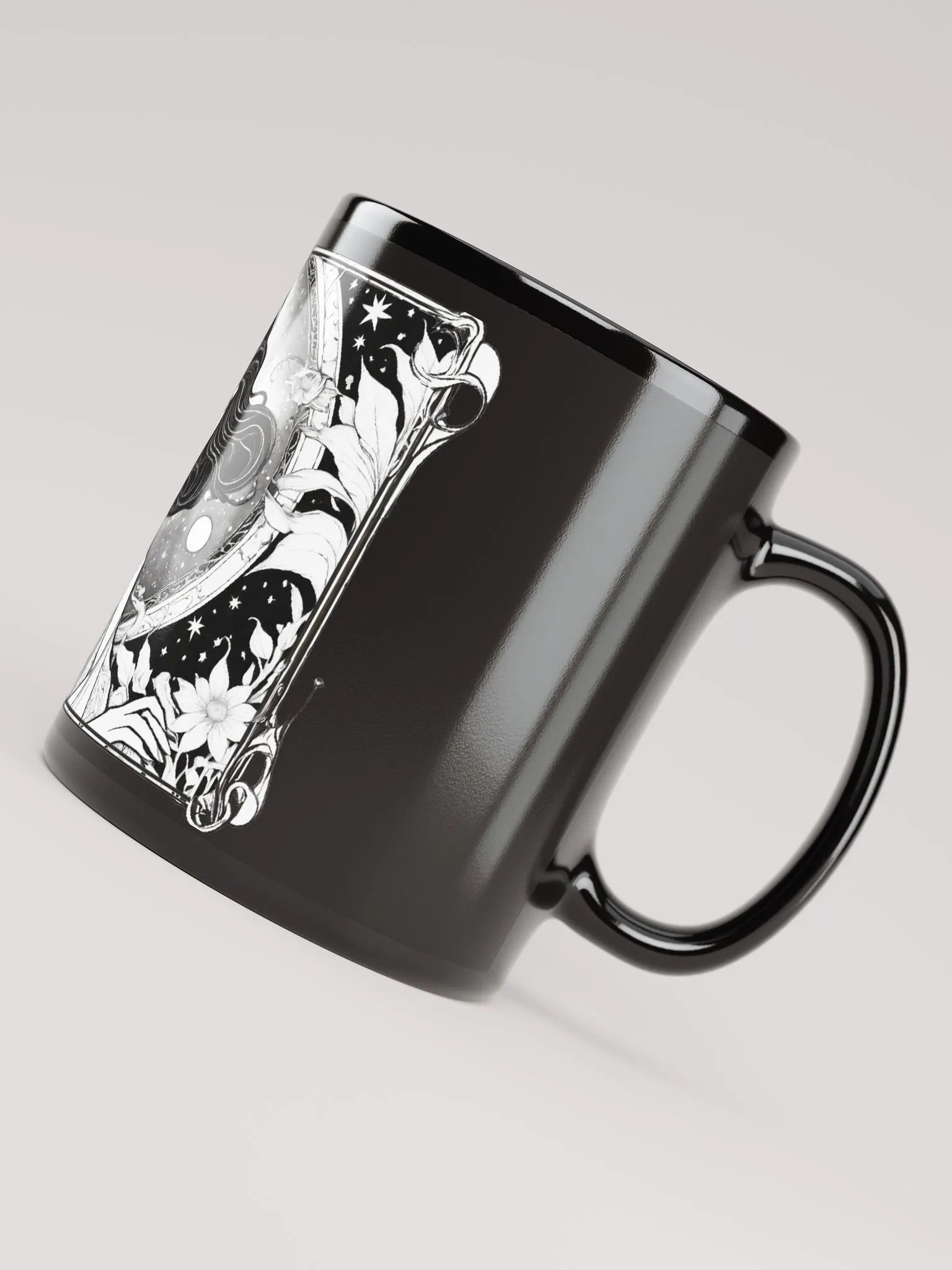 Cosmic Muse - Black Glossy Mug product image (7)