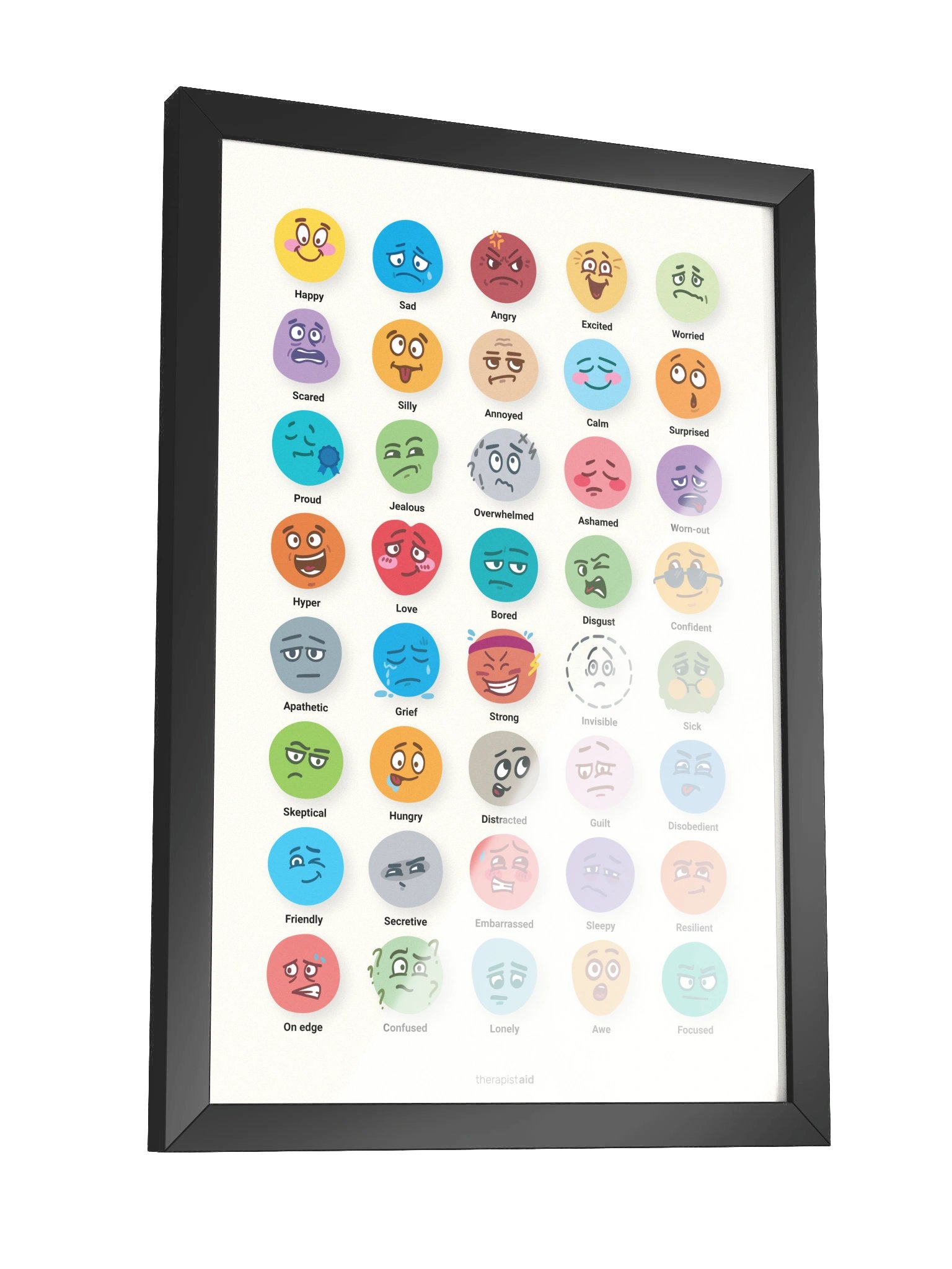 Feelings Faces framed artwork product image (3)