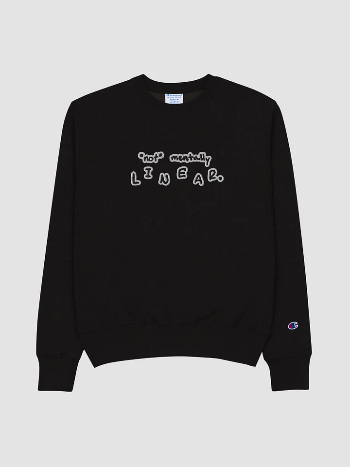 *not* mentally linear (bubble design) embroidered champion crewneck sweatshirt product image (1)