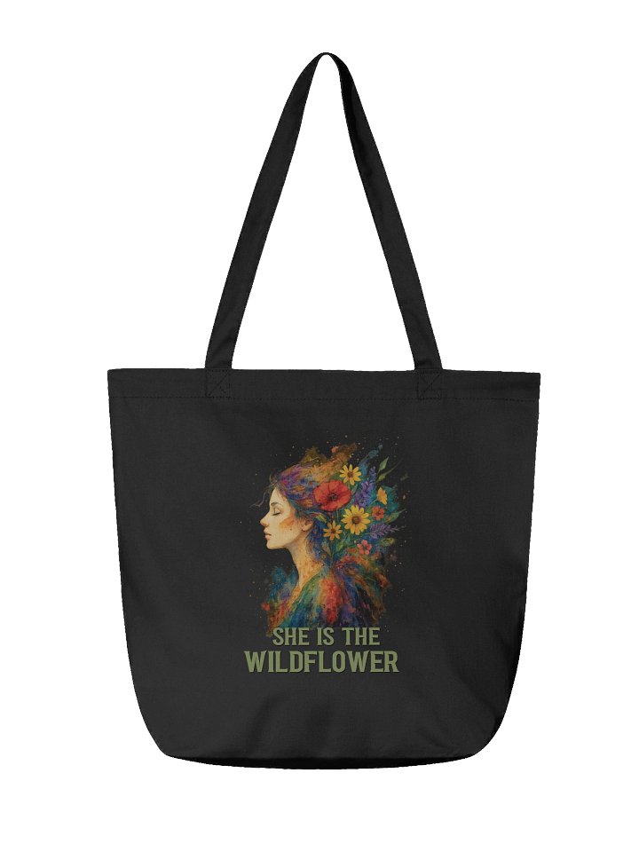 She Is the Wildflower Tote Bag – Boho Floral Naturecore Carryall product image (4)