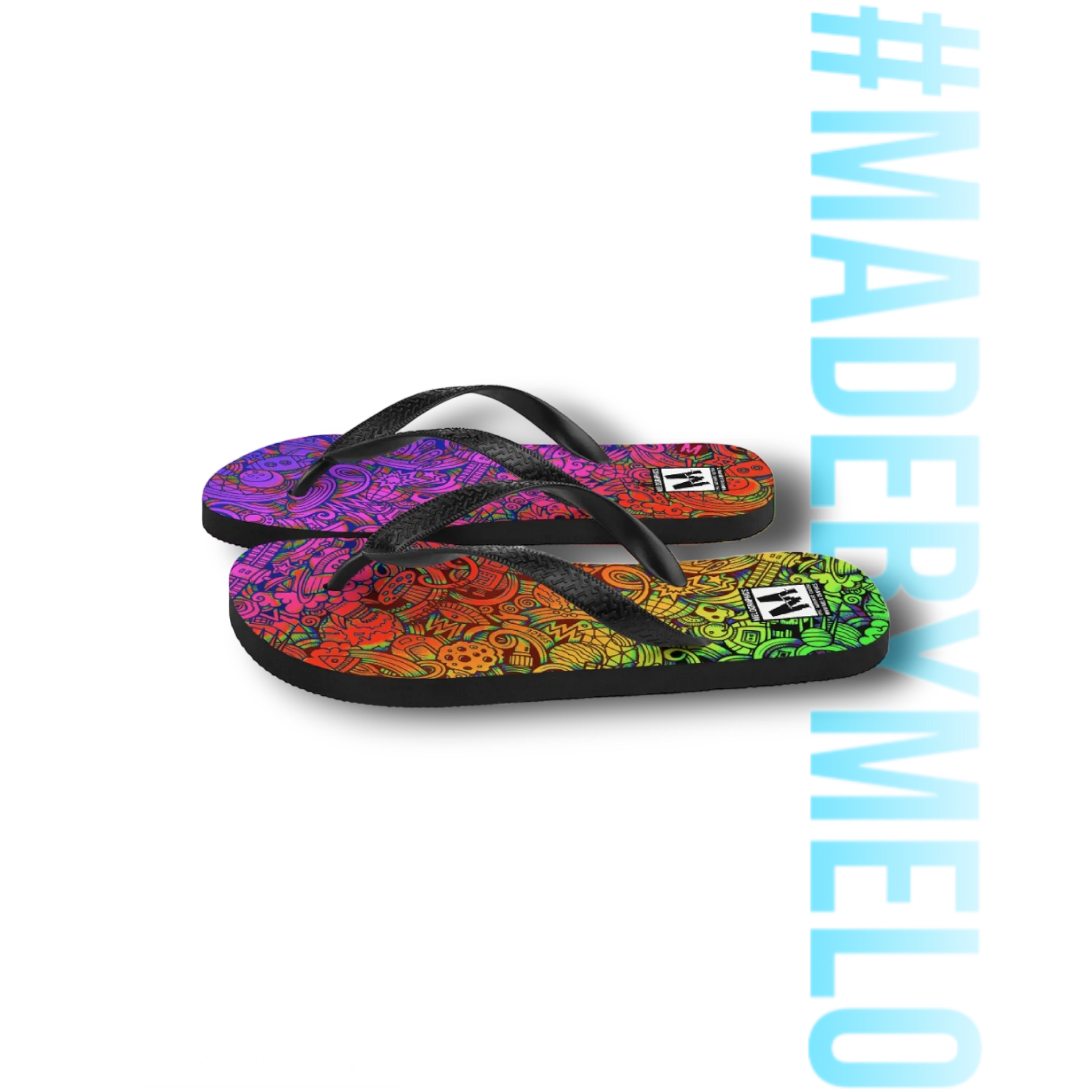 Rainbow Space Scribble - Flip Flops | #MadeByMELO product image (6)