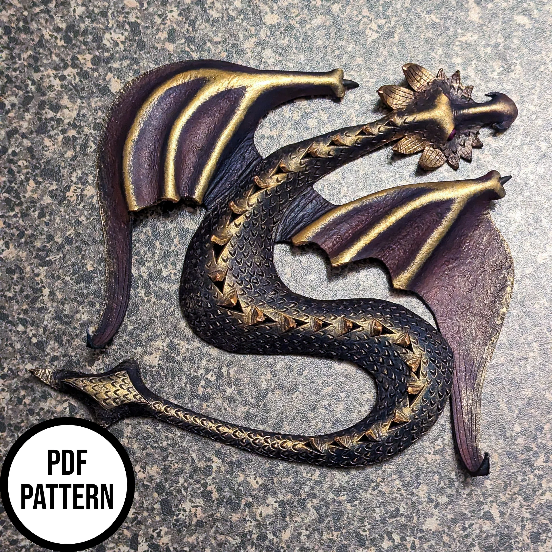 Leather Dragon Pattern for Decoration or Wall Hanging product image (3)