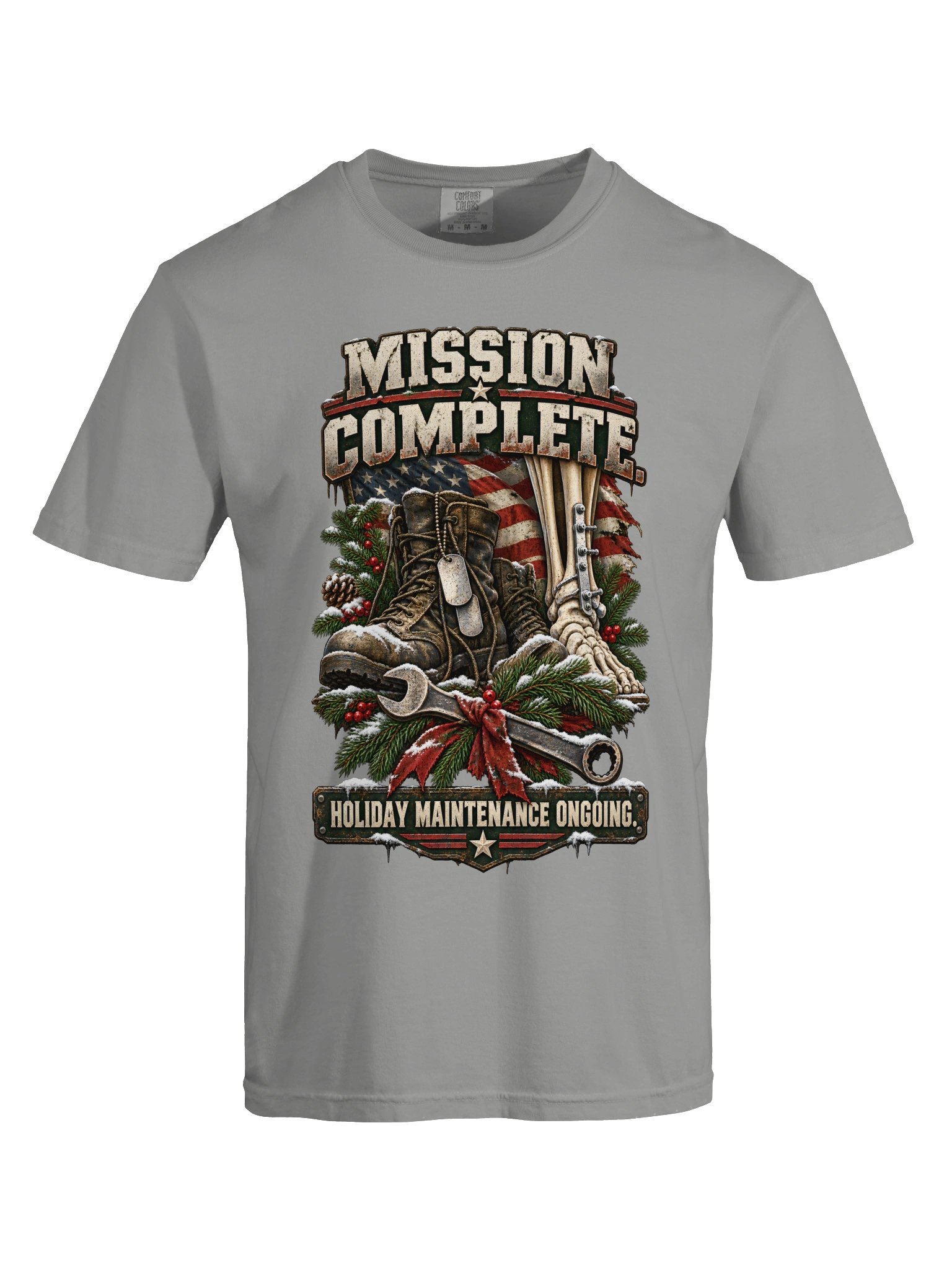 Veteran Christmas Shirt — Mission Complete, Holiday Maintenance Ongoing | Broken Sleigh™ product image (10)
