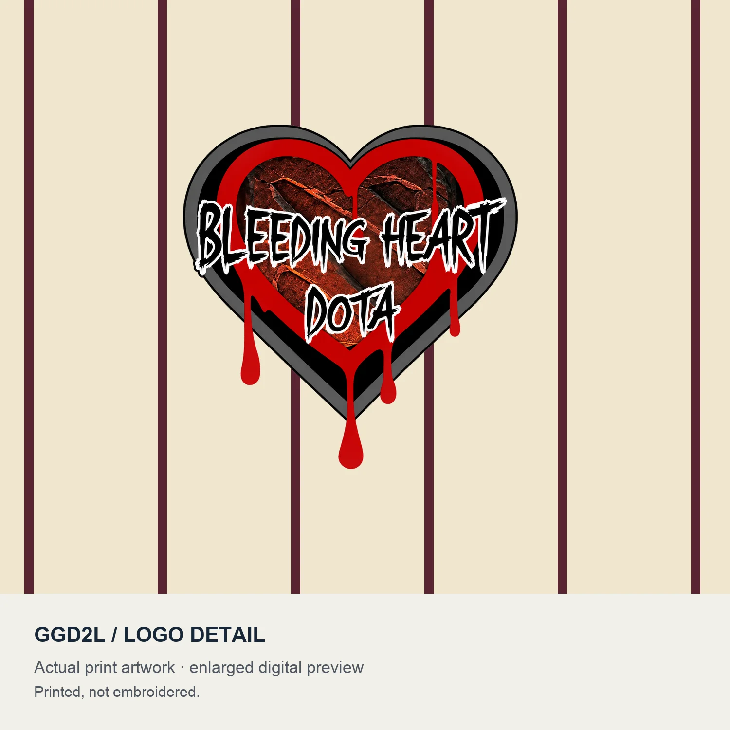 Bleeding Heart DOTA Split Jersey — Wine product image (3)