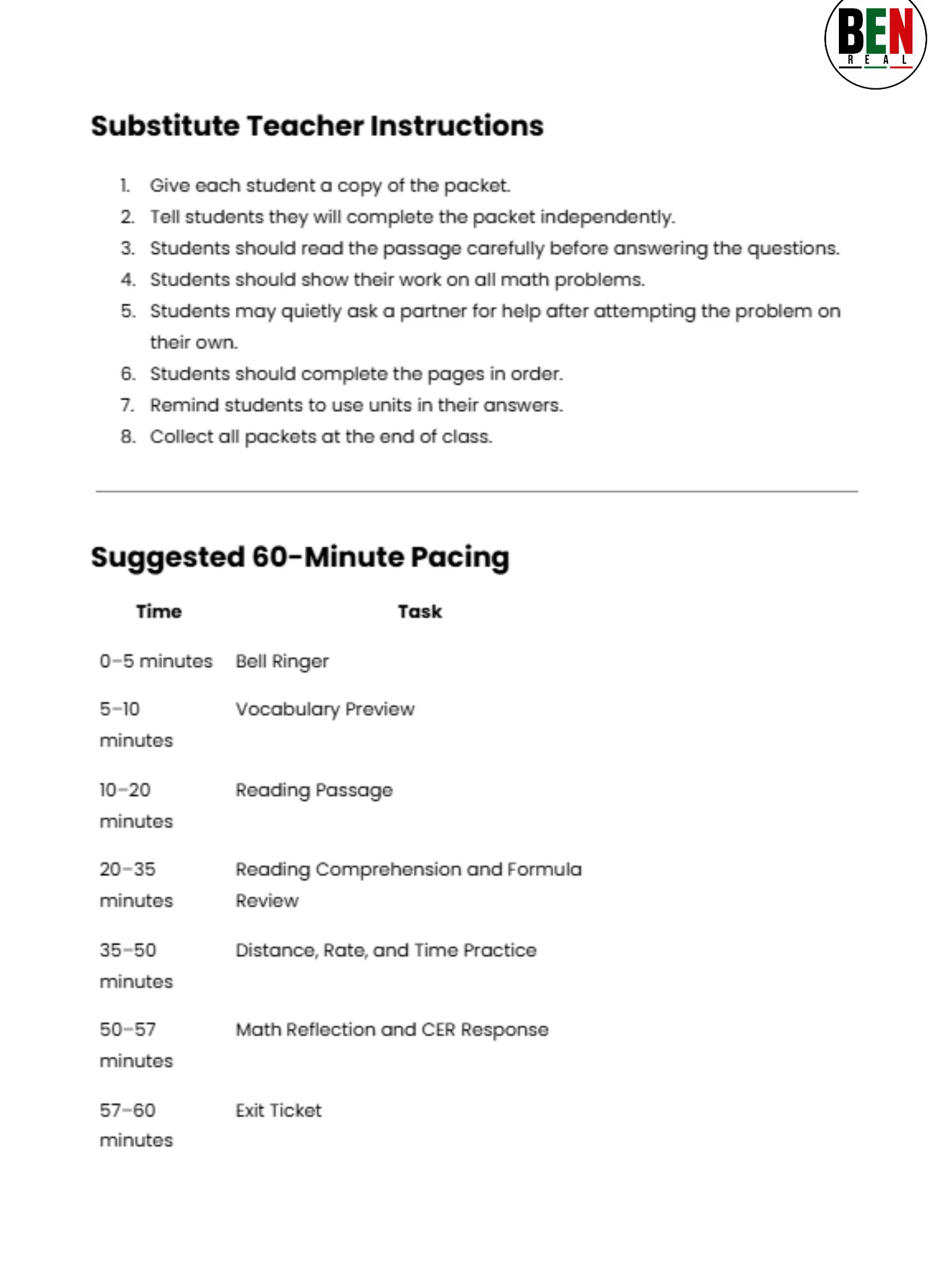 Black History 365 Sub Plan: Katherine Johnson and the Math of Space Travel | Middle School Math| 60-Minute Lesson product image (3)