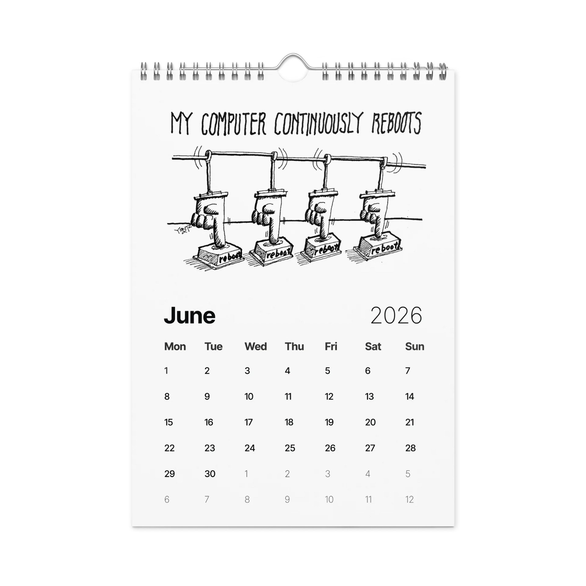 Original Humorous Tech Sketches 2026 Calendar product image (6)