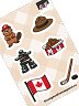 Canada Icons Kiss Cut Sticker Sheet #2