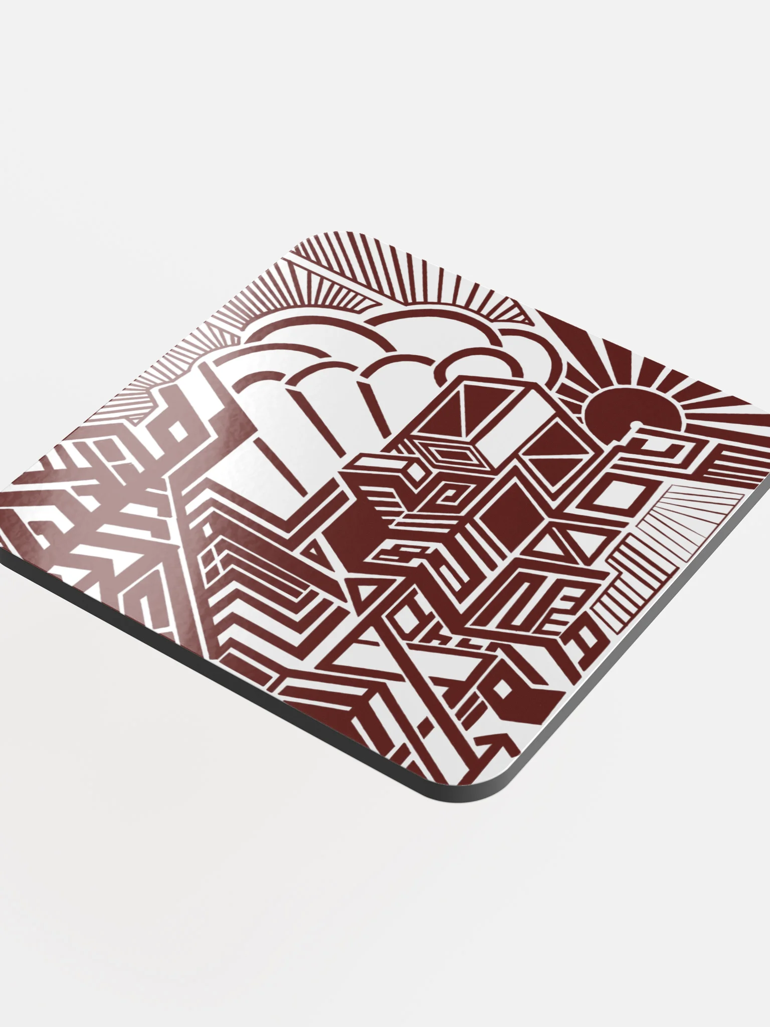 Cityscape Dreams Glossed Cork Coaster product image (4)