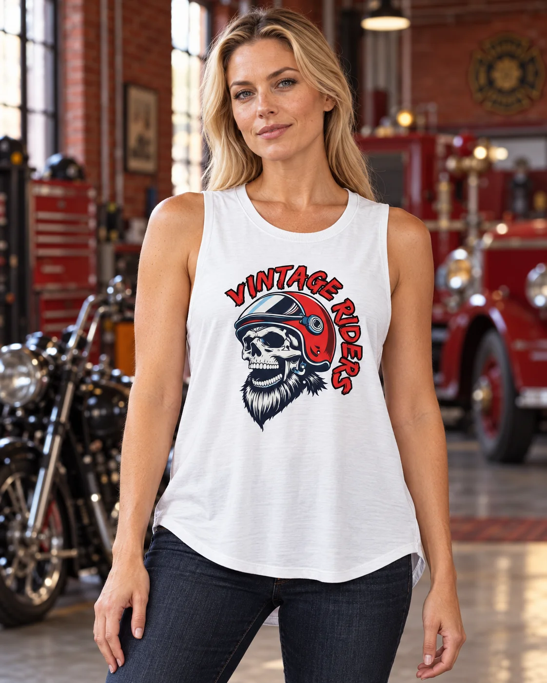 Bearded Skull — Bella+Canvas Women's Flowy Muscle Tank product image (1)