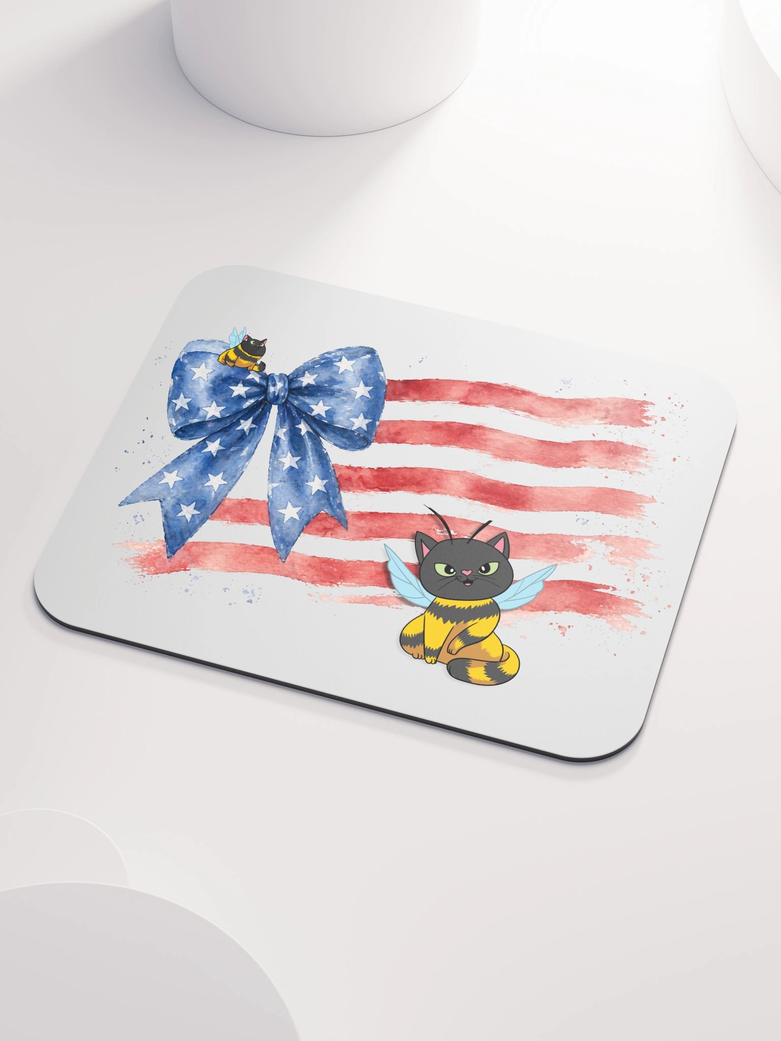 Patriotic Black Cat Mousepad product image (3)