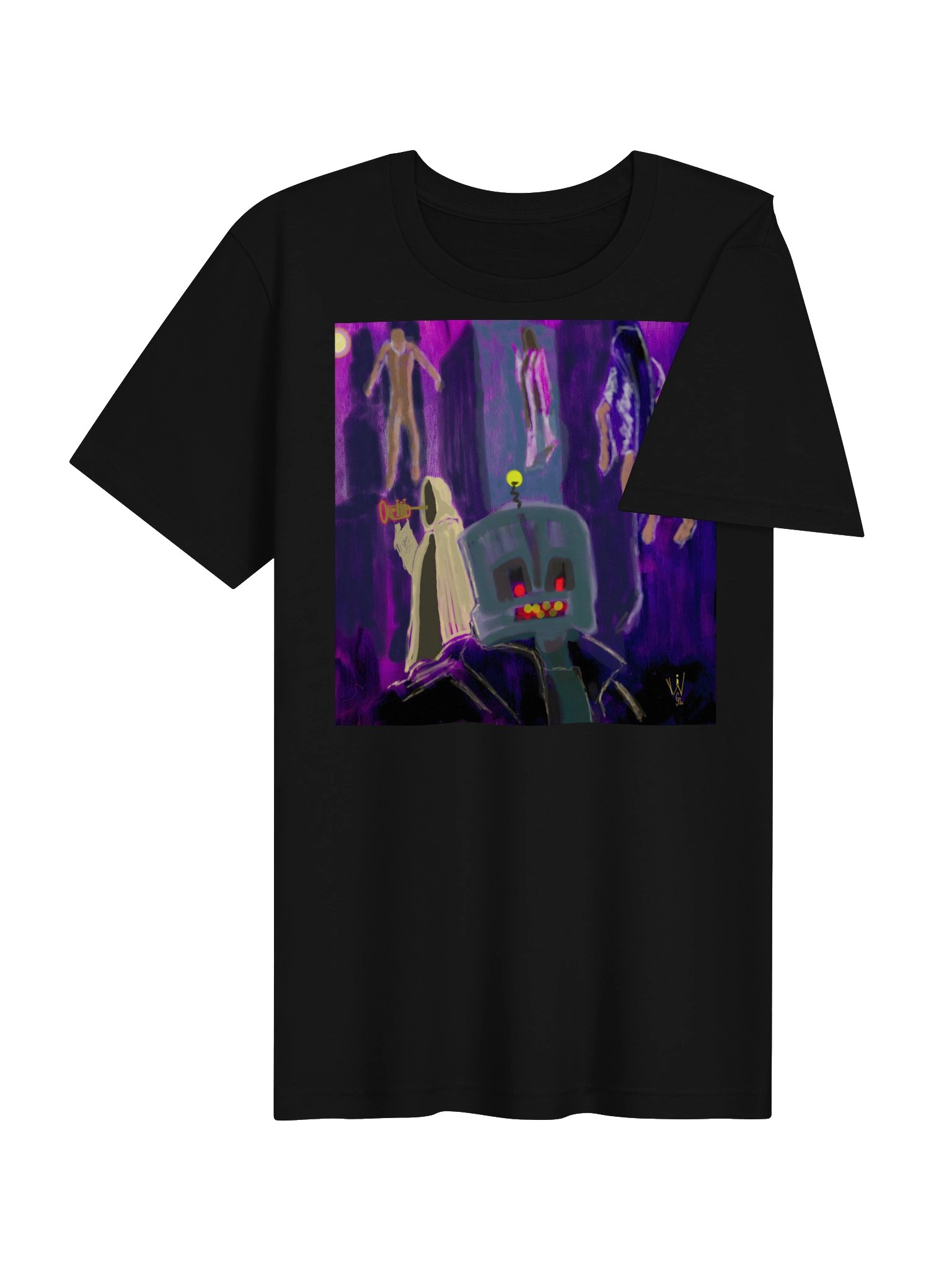 "No Robots at the Rapture" - Eerie Cosmic Figures Tee by iffy Wisdom product image (40)