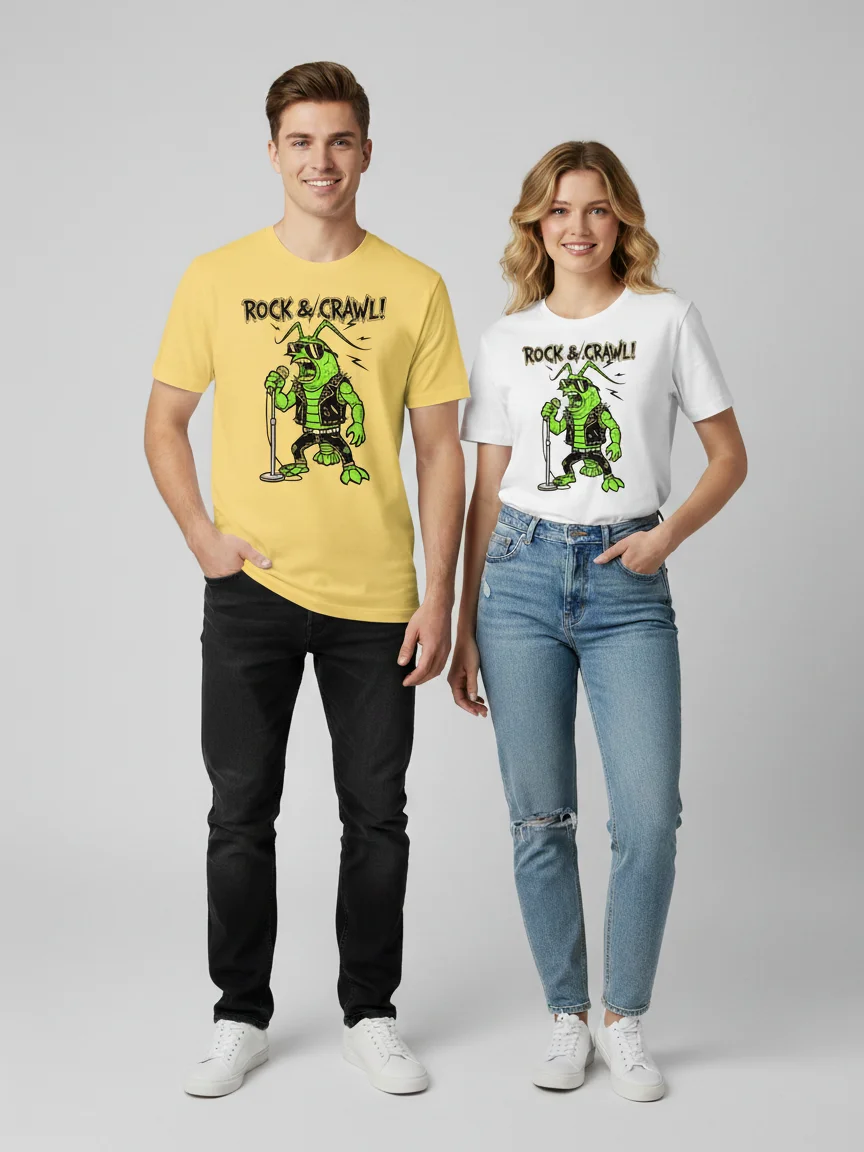 Rock & Crawl T-Shirt | Punk Lobster Rock Band Tee product image (3)