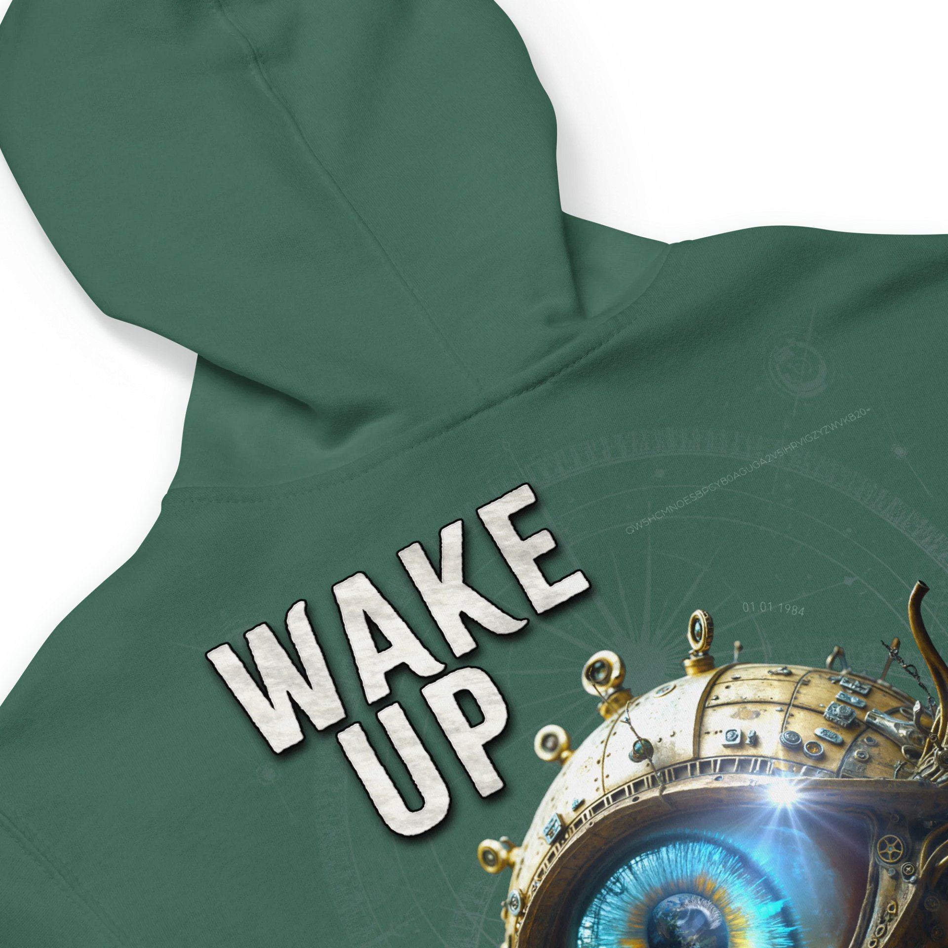 “Wake Up” zip hoodie – cinematic rock fleece from Seven Shades of Nothing - Fleece Zip Up Hoodie product image (4)