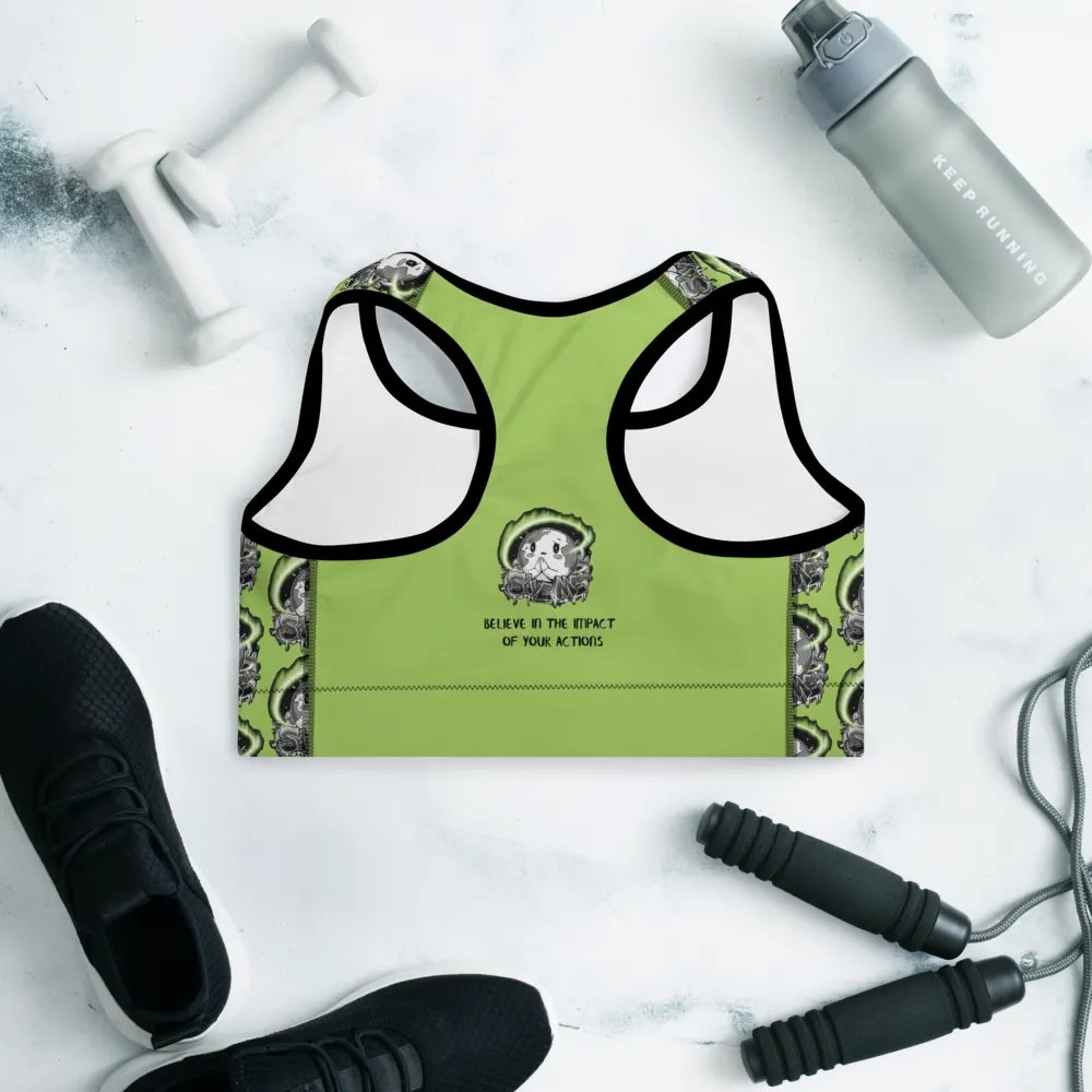 Save Me: A Plea from Planet Earth All-Over Print Padded Sports Bra 🌍 product image (4)