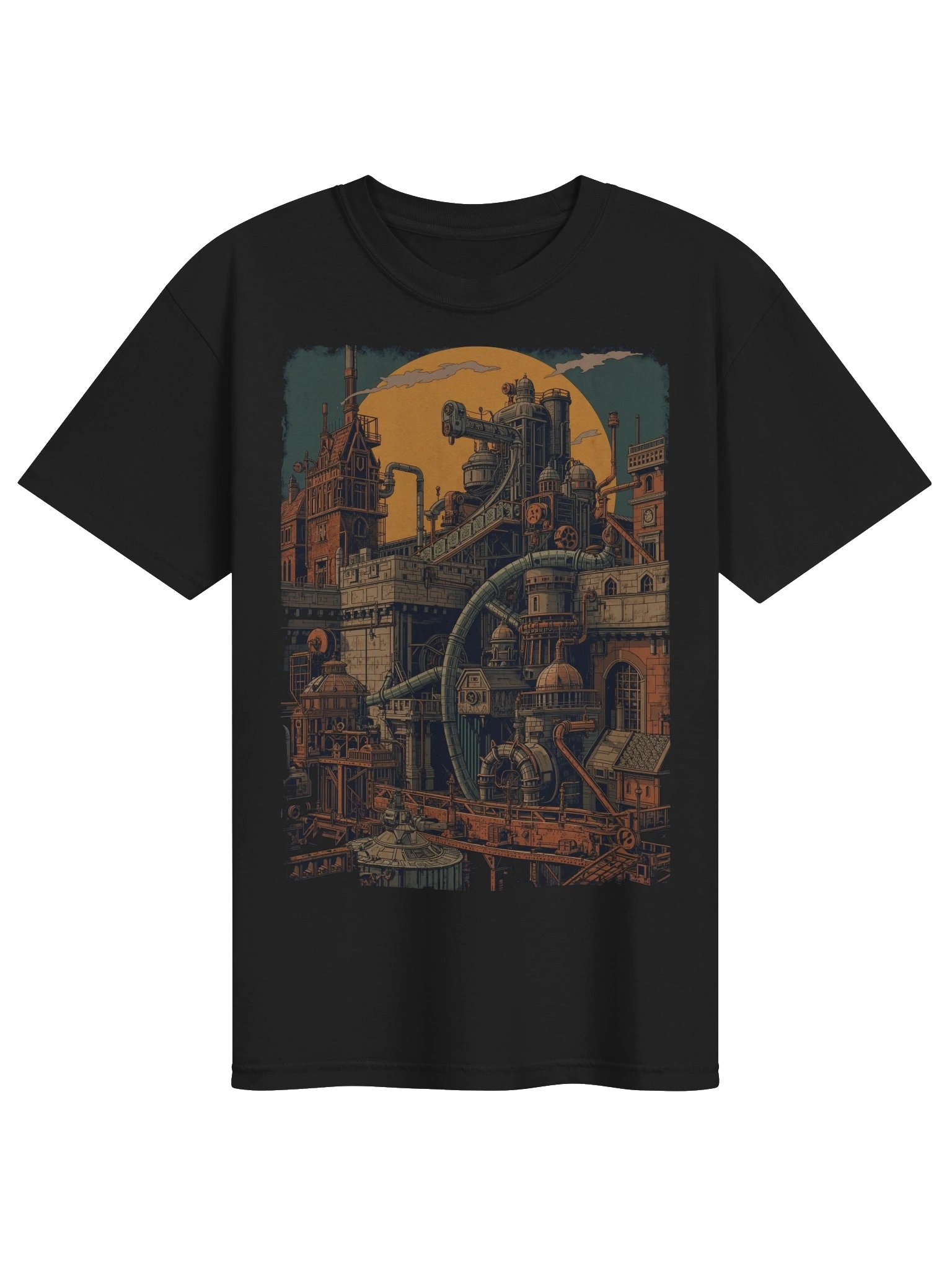 Moonlit Steampunk Industrial Heavyweight T-Shirt product image (1)