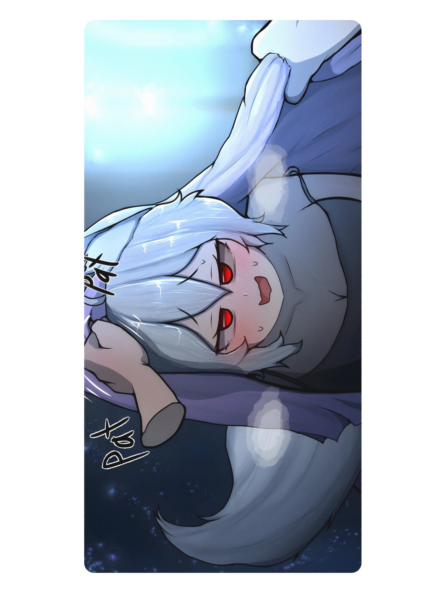 Tsundere Wolf Girl Gaming Mouse Pad product image (2)