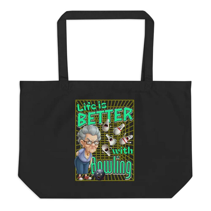 Life Is Better With Bowling Organic Cotton Tote Bag product image (1)