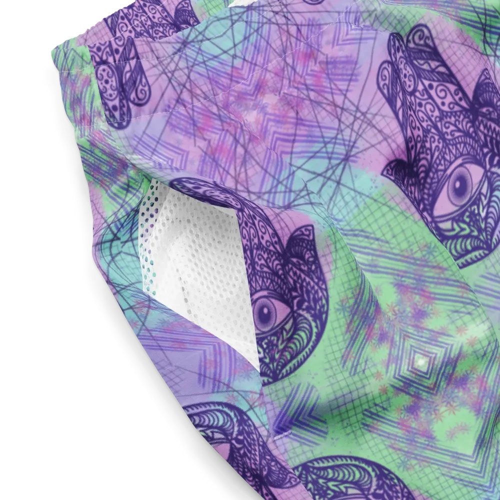 Mens Multicoloured Hamsa Hand Swim Shorts product image (5)