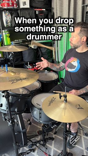 Anytime a drummer has to pick something up
.
#drums #everythingwitheric #ericlovley #drummer #musician