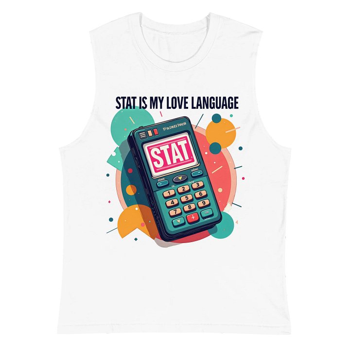 STAT Love Language Retro Calculator Muscle Tank product image (2)