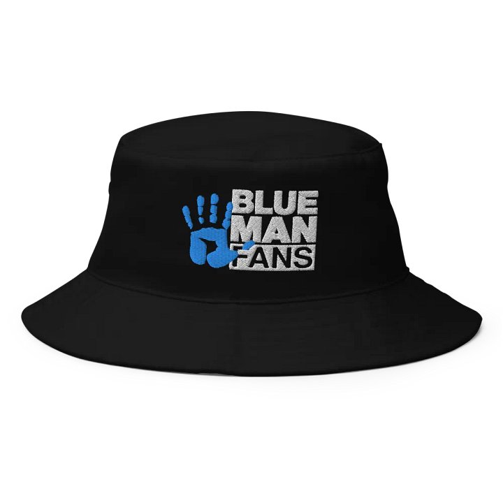 Blue Man Fans Hand Print Embroidered 3D Puff Bucket Hat product image (1)