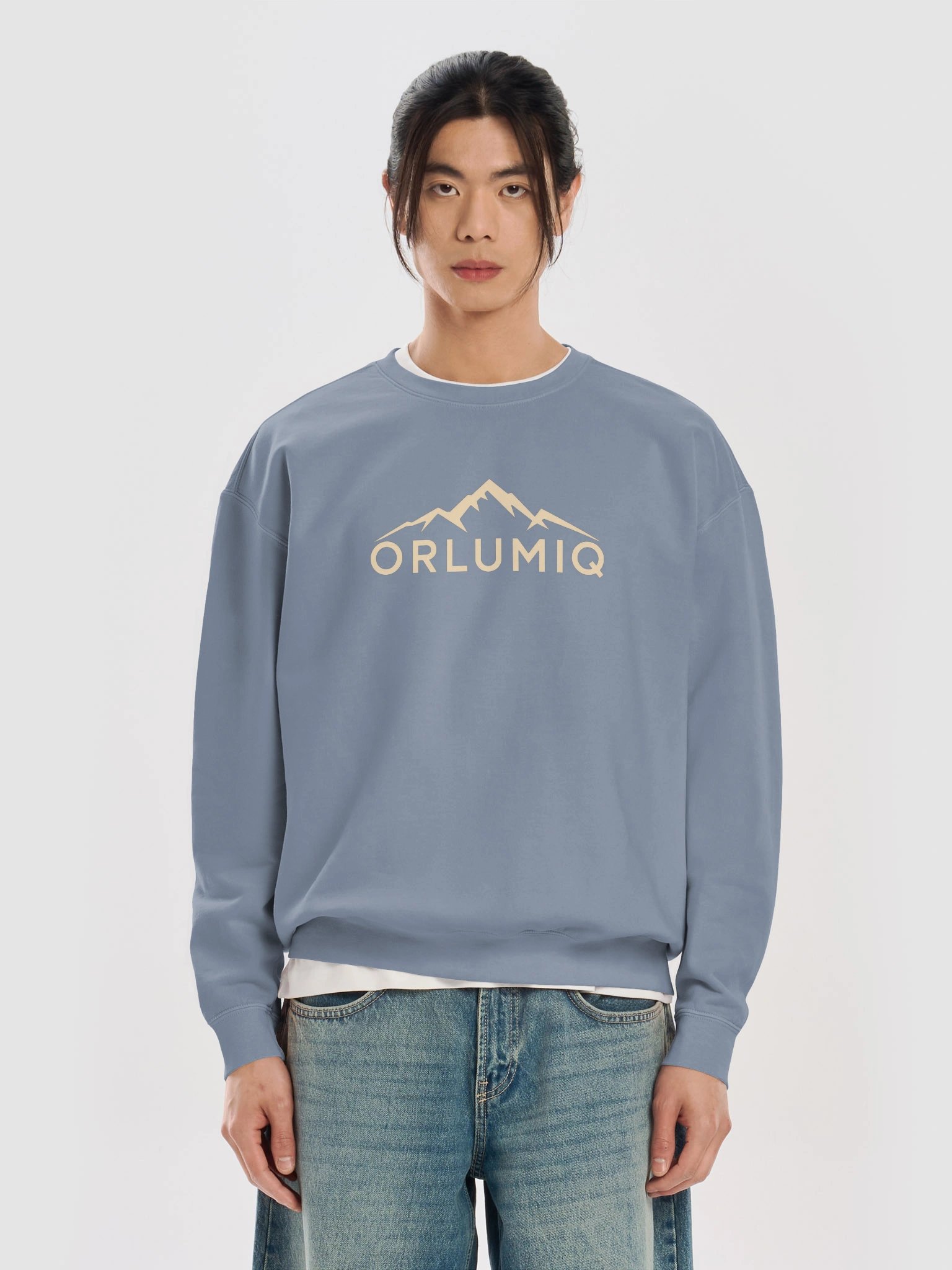 ORLUMIQ Signature Mountain Crewneck Sweatshirt | Comfort Colors 1466 product image (5)