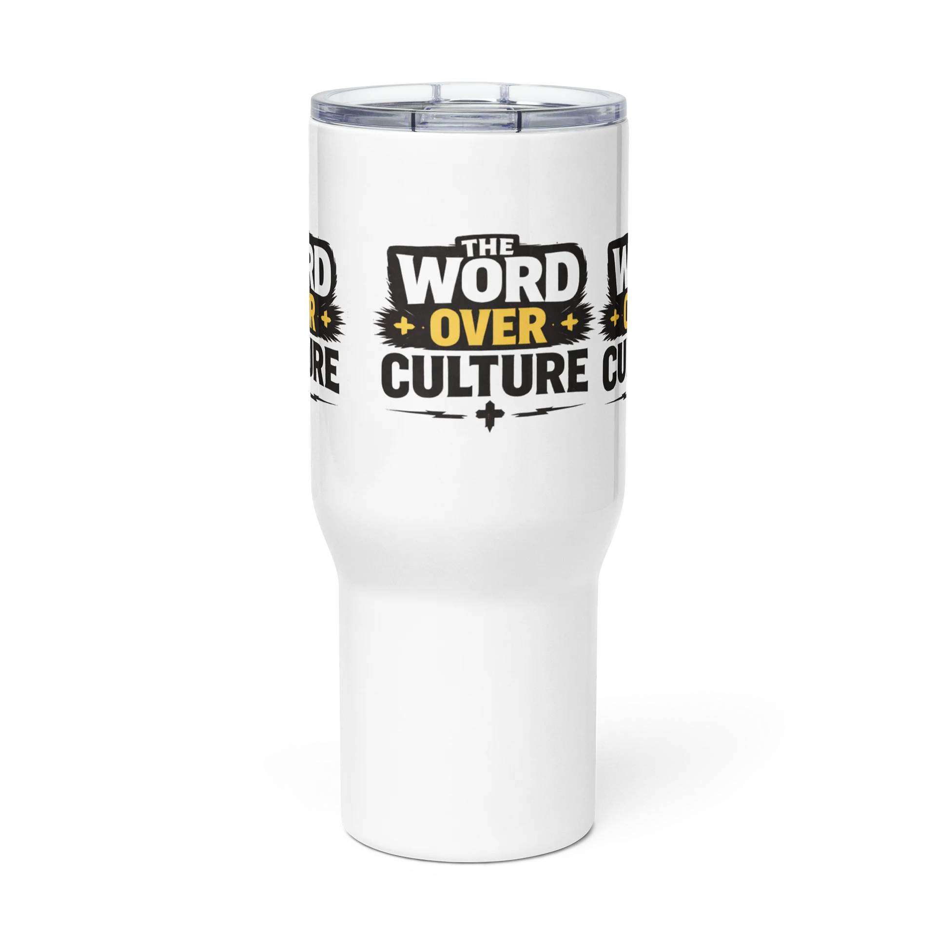The word Over Culture Travel Mug product image (3)