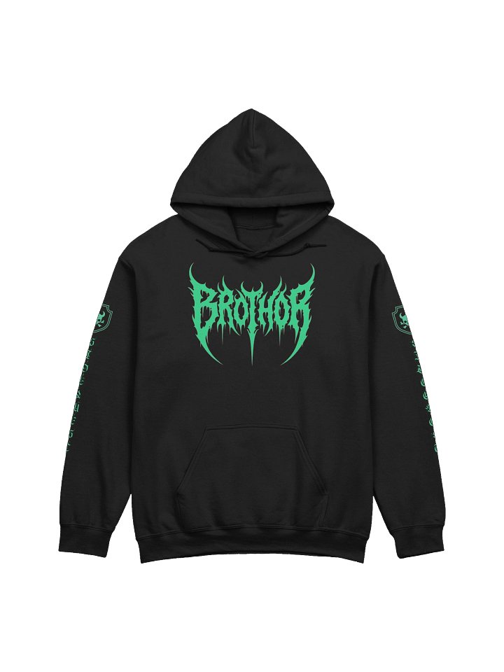 BROTHOR Hoodie (Death Metal Font - Sea Green) product image (1)