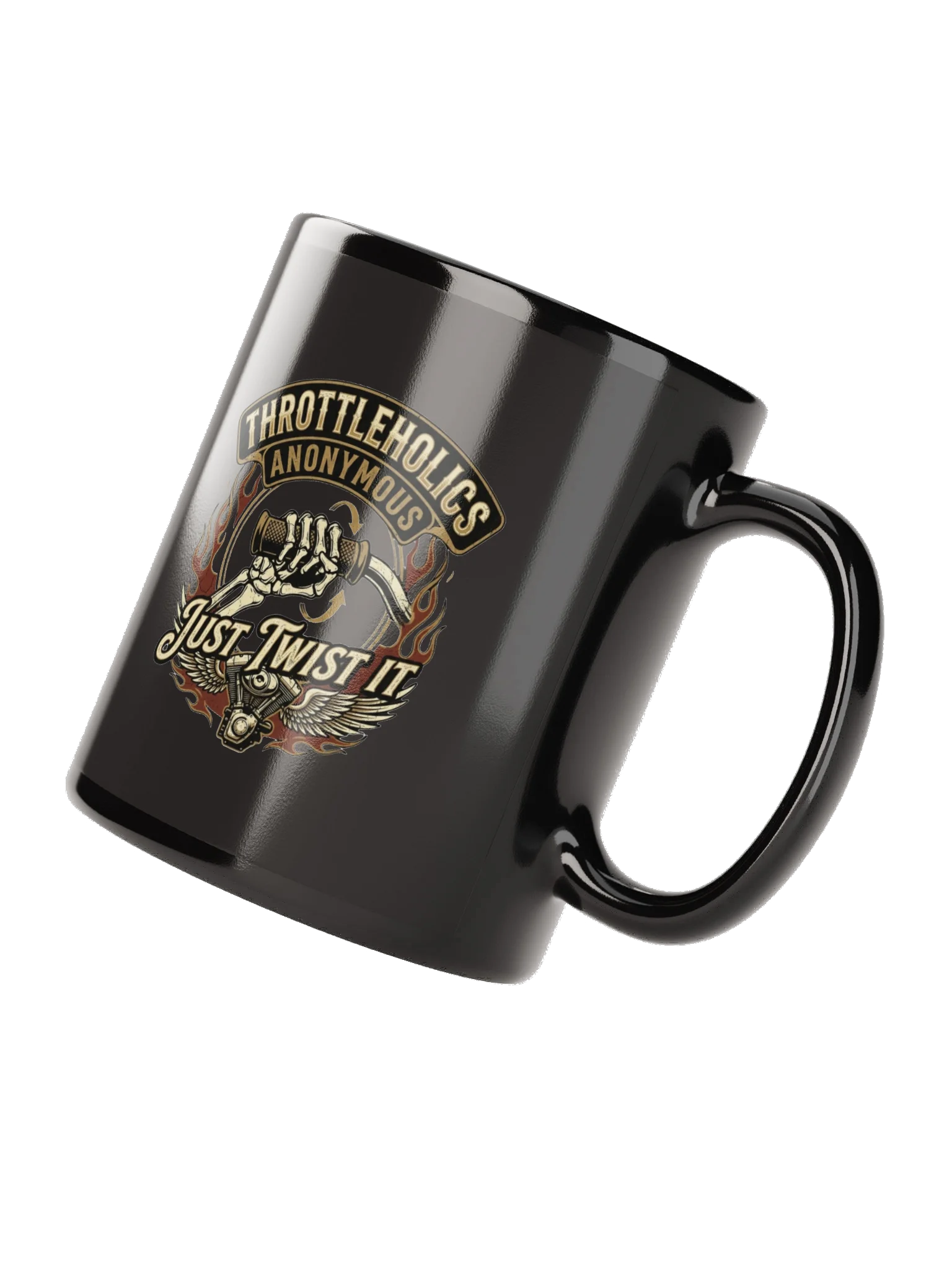 Throttleholics Anonymous Black Glossy Mug product image (7)