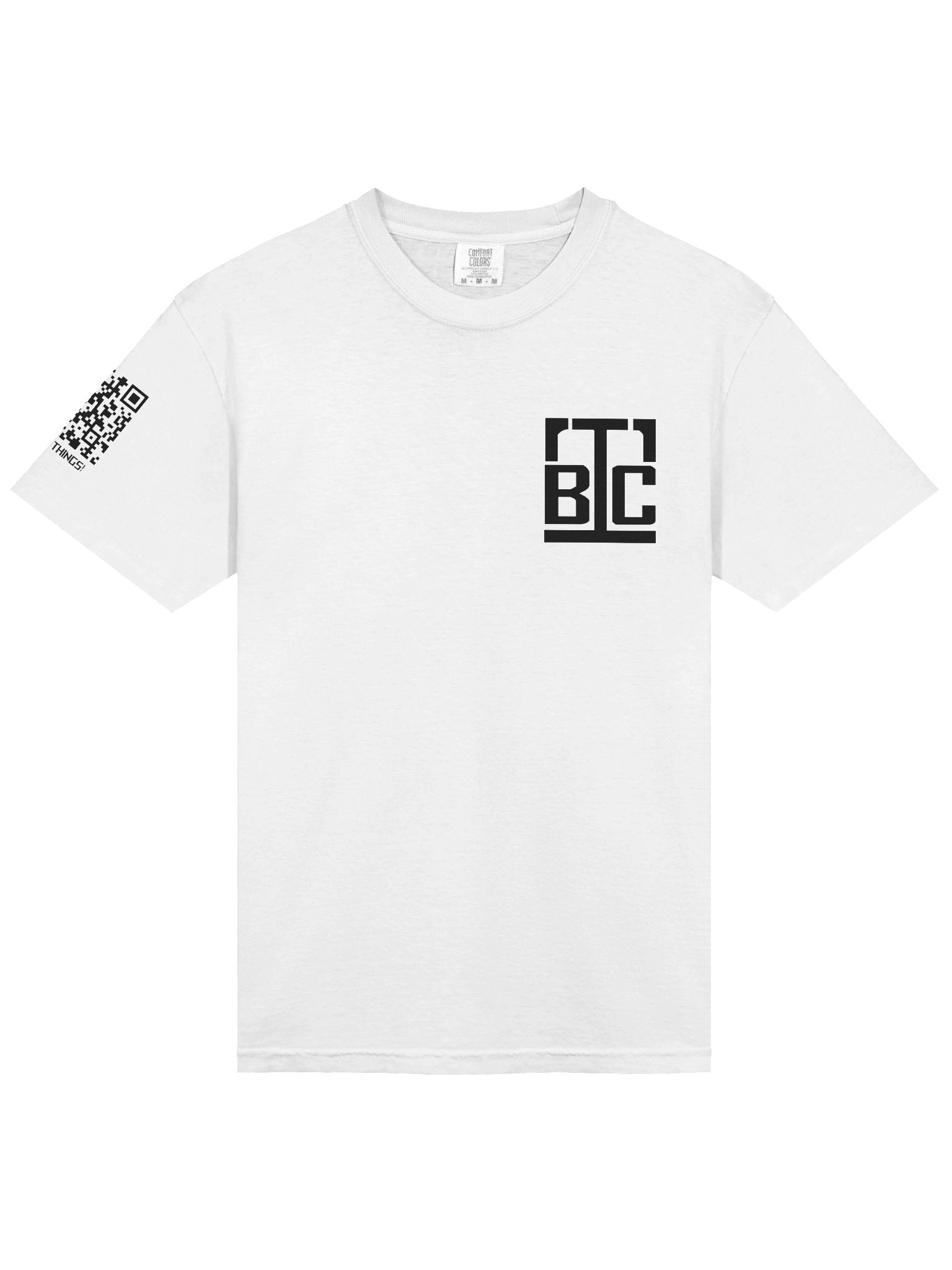 WHITE Ultra-Soft Cotton Tee - I BUILD THINGS! (Sleeve Print) product image (3)