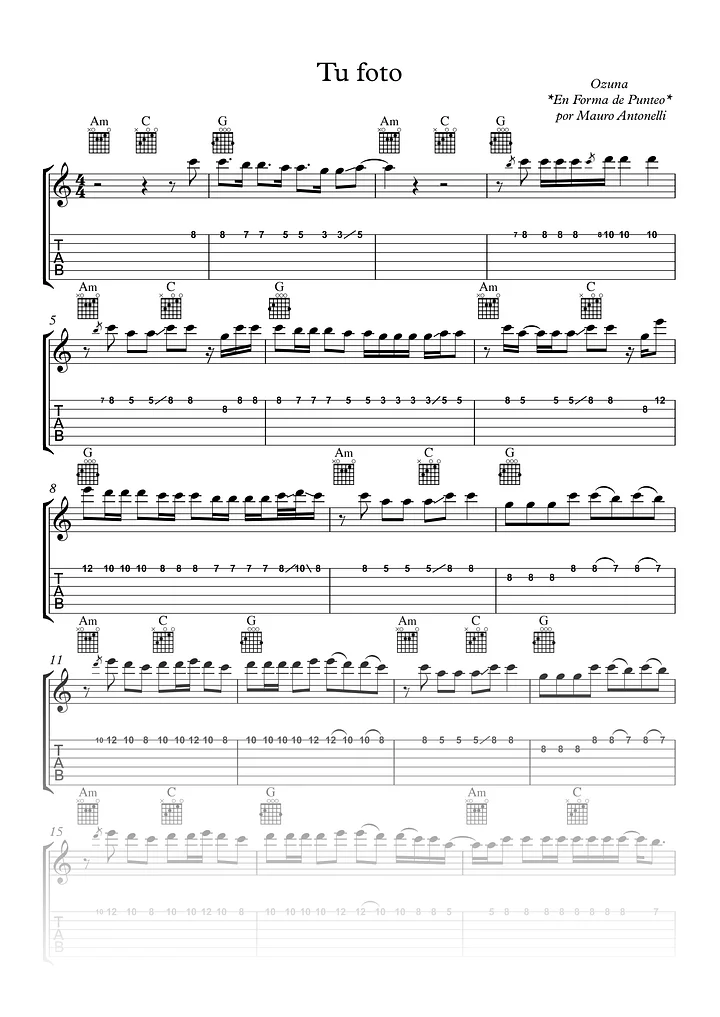 Tu foto - Partitura + Tab + Acordes + Pista product image (1)