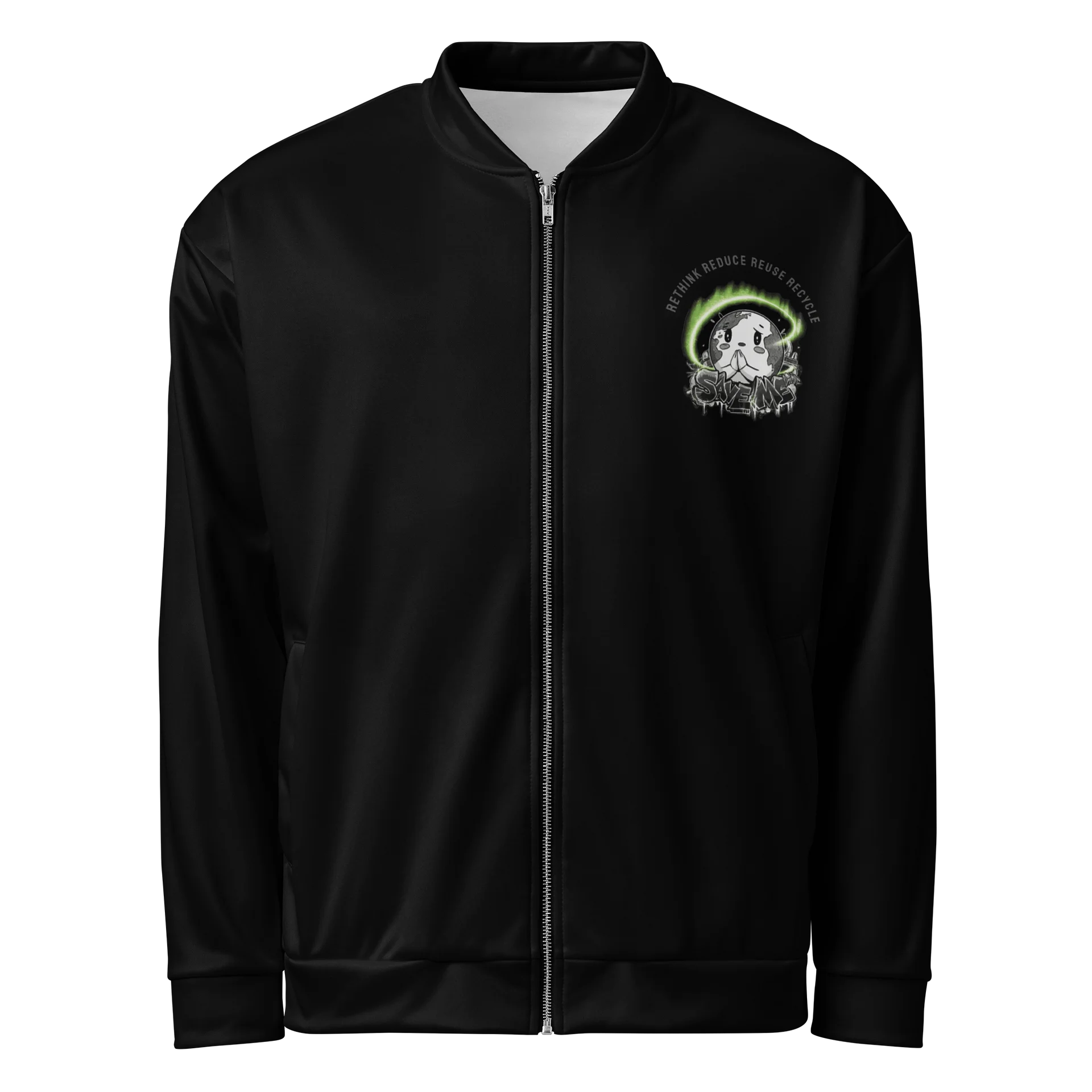 Save Me: A Plea from Planet Earth Bomber Jacket 🌍 product image (1)