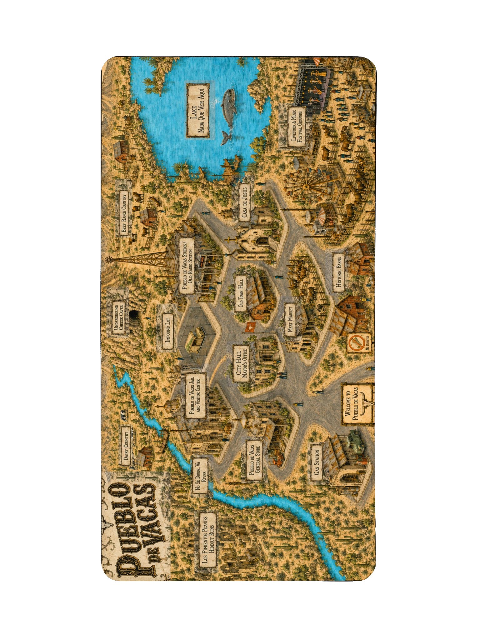 Pueblo de Vacas Map: The Desk Mat product image (2)