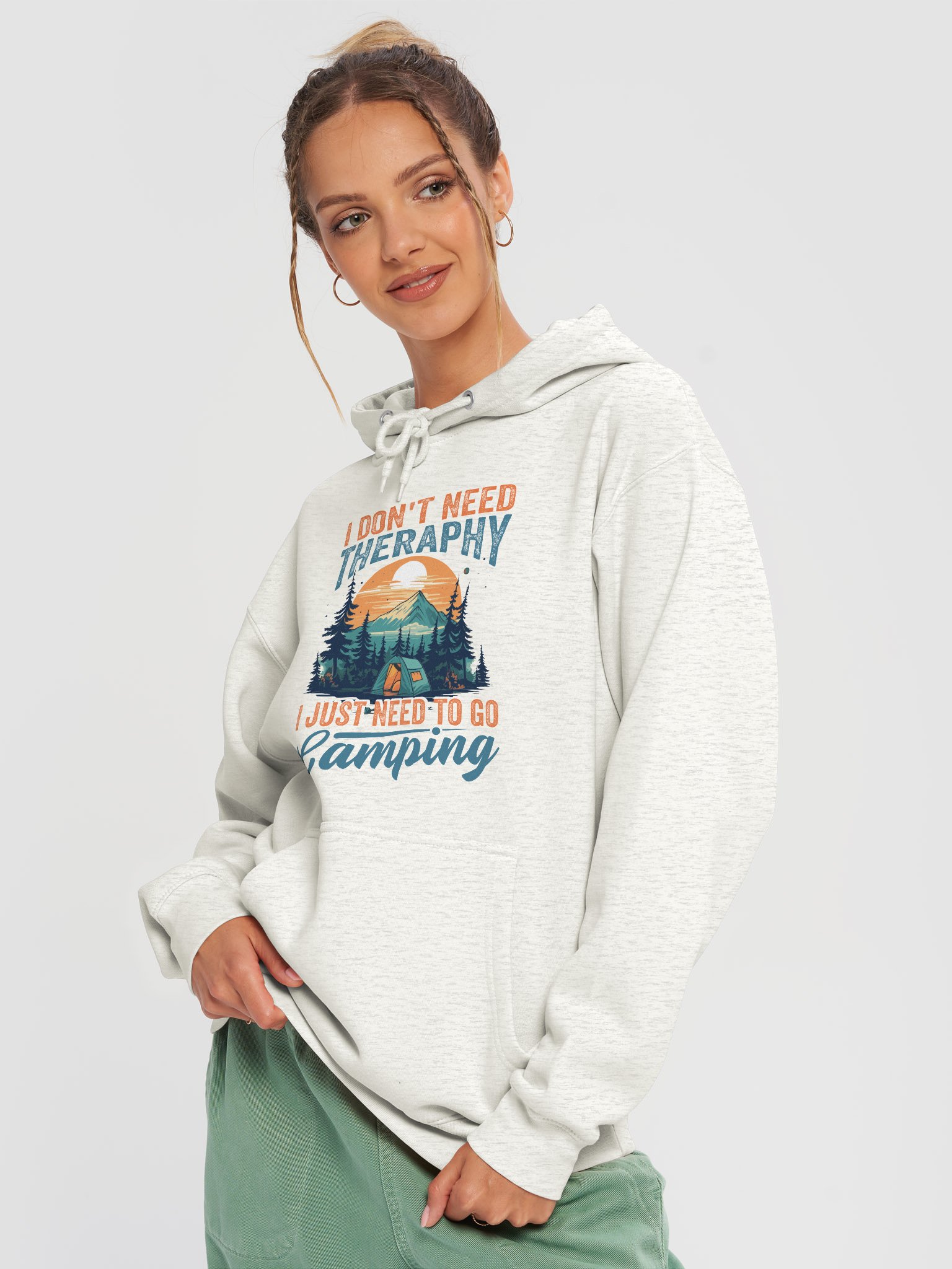 Camping Therapy Hoodie Unisex Pullover Hoodie product image (15)