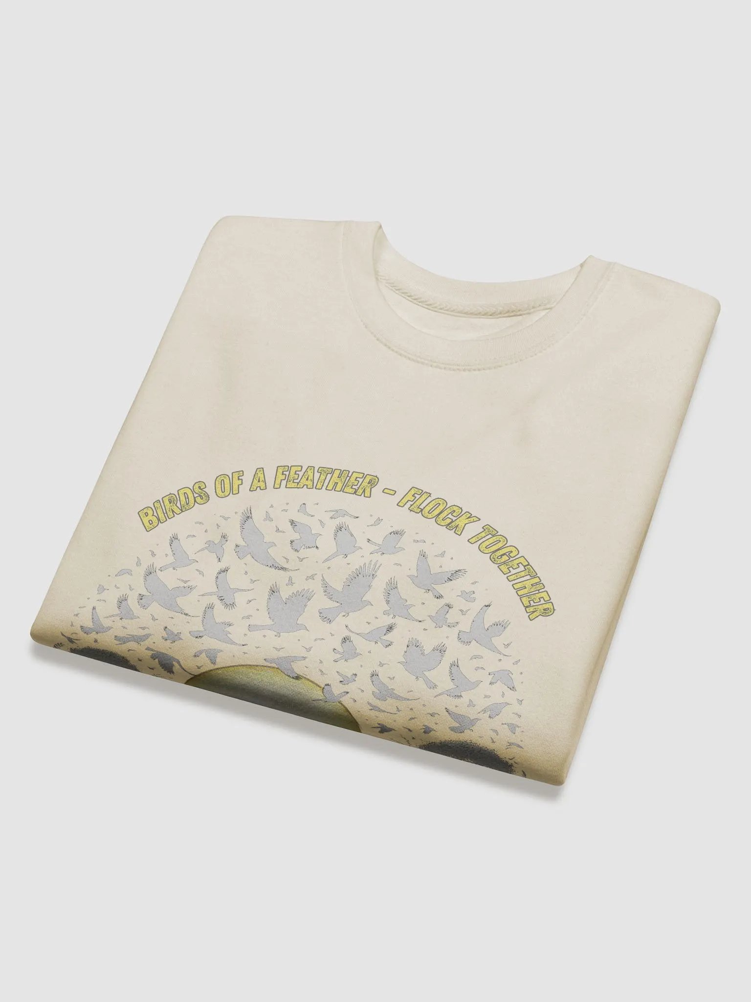 Sunrise Flock Cotton Sweatshirt - Light Feather product image (4)