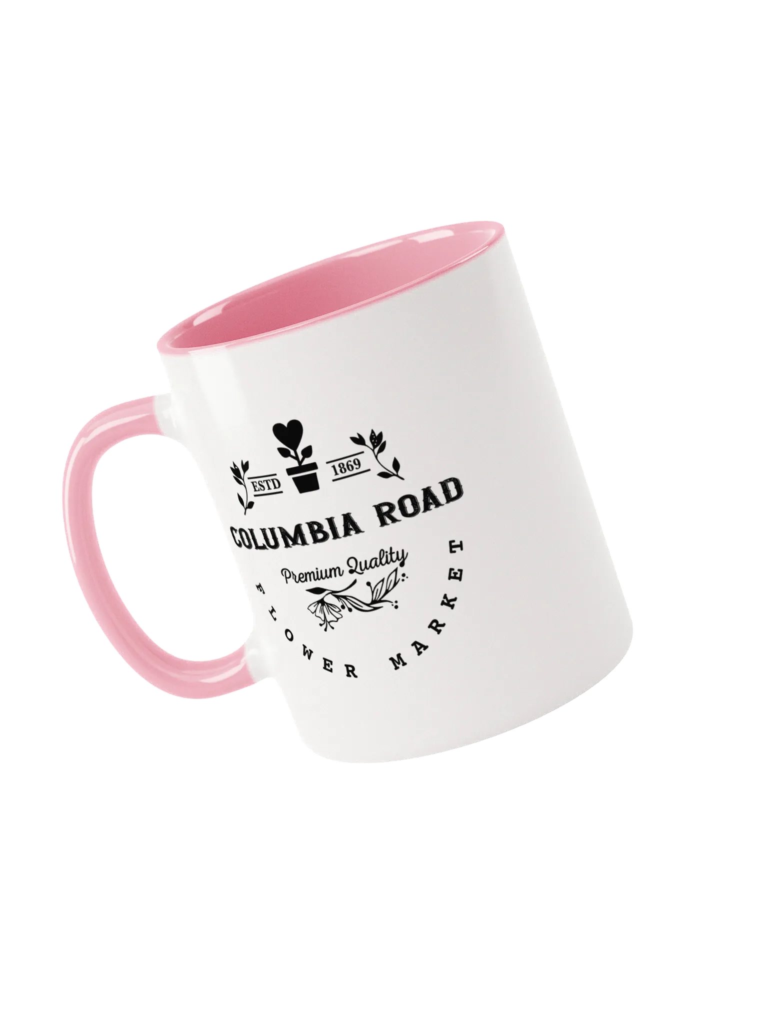 Columbia Road Market Peek-a-Boo Ceramic Mug (Pink Floral) product image (3)