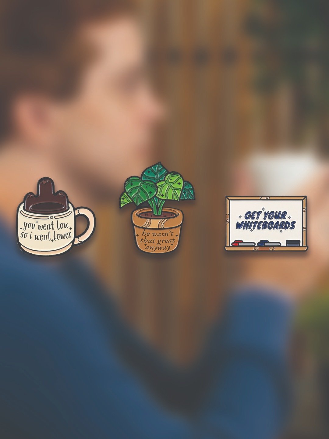 He Wasn't That Great Anyway 3-Piece Enamel Pin Set product image (1)