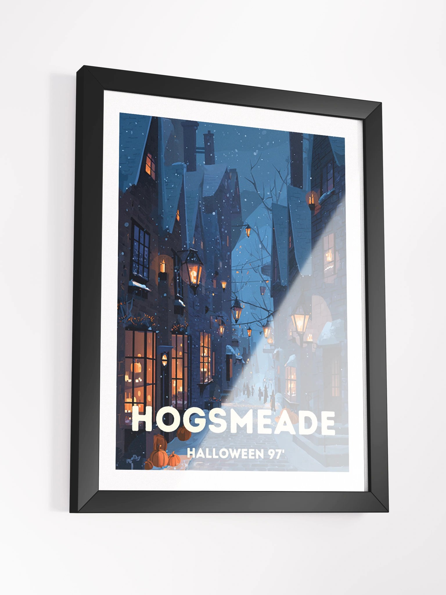 Magical Village Halloween Fall Vintage Travel Poster product image (3)