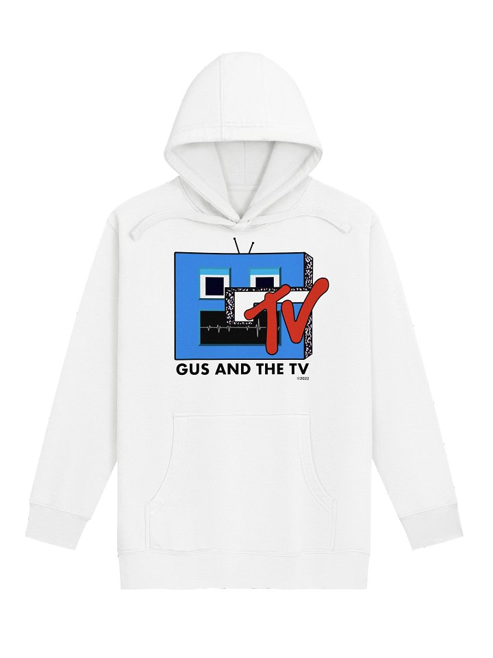 Gus and the TV - White Hoodie product image (1)