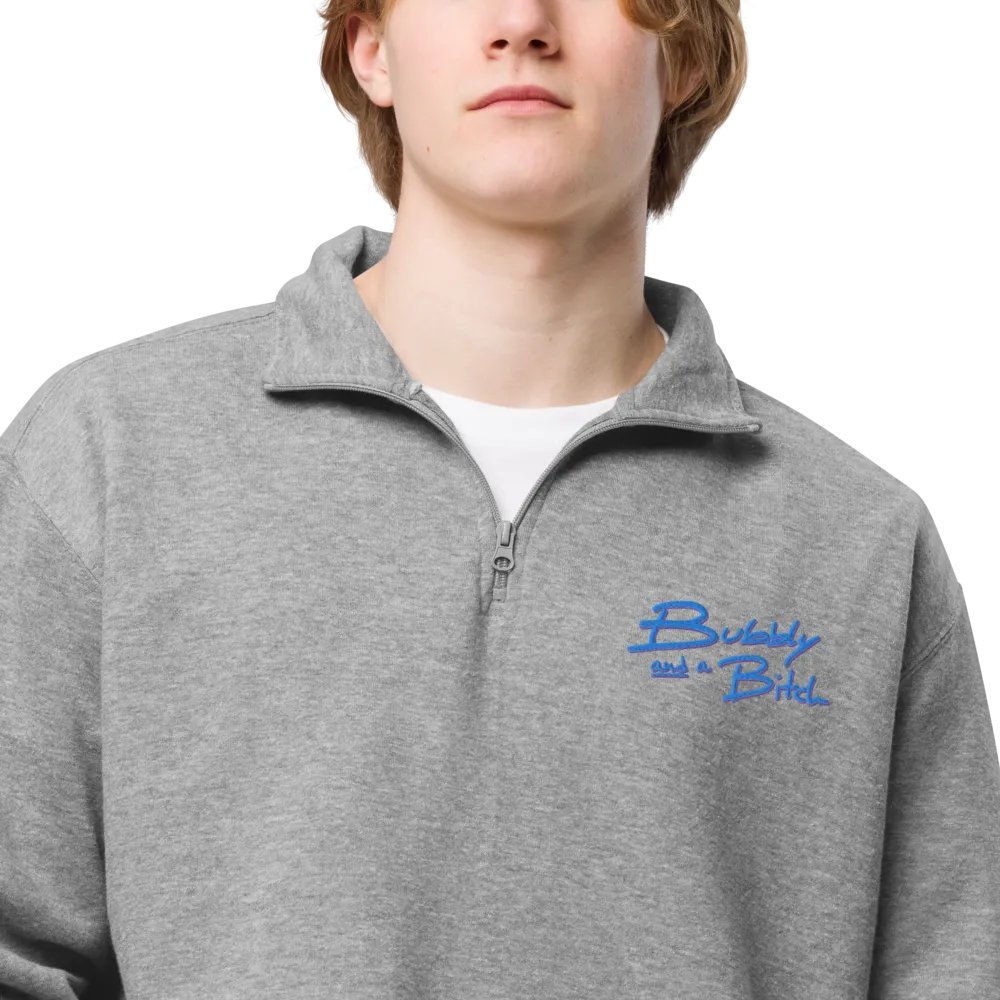 Bubbly and a B*tch (violet shadow design) embroidered quarter zip product image (10)