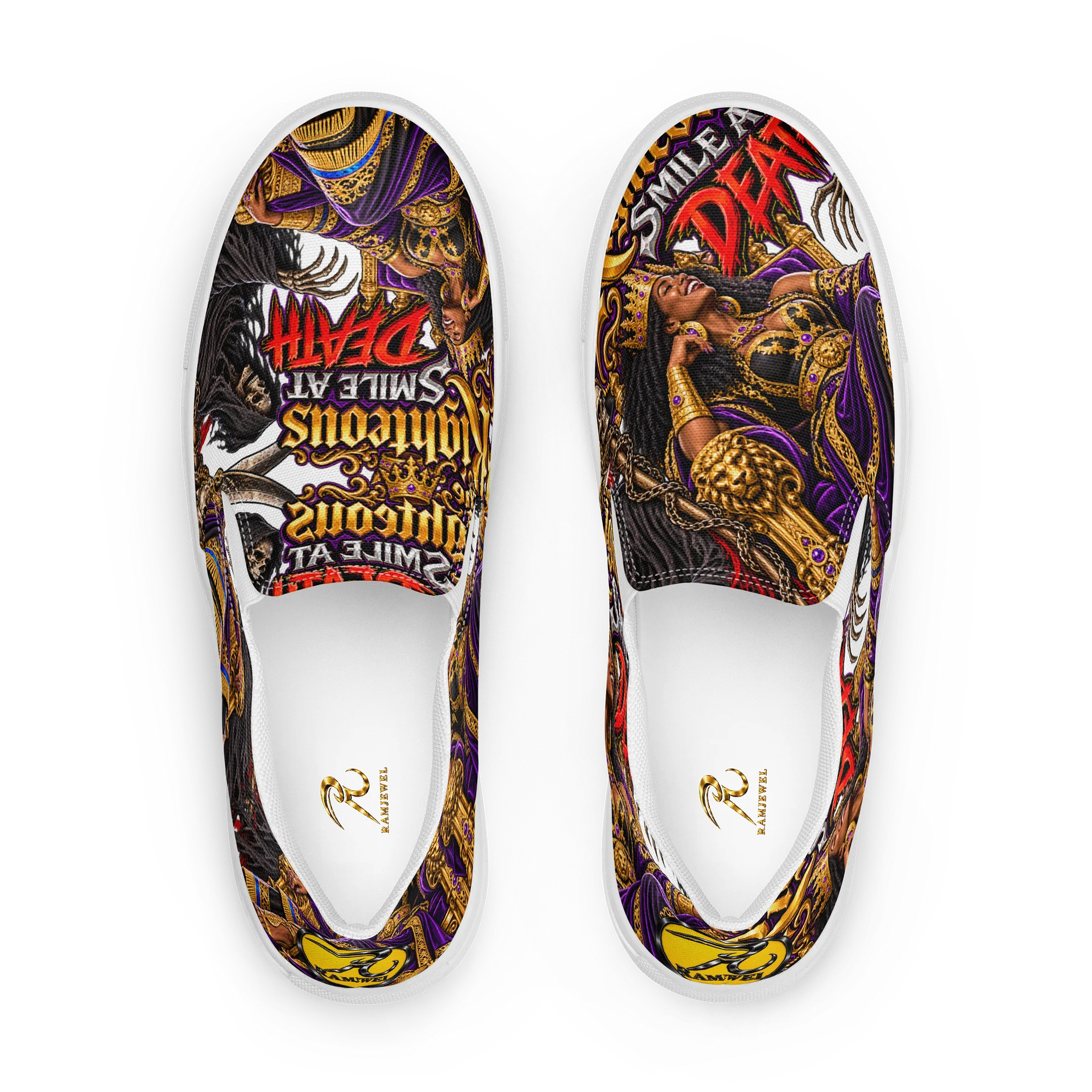 The Righteous Smile At Death Slip-On Canvas Shoes product image (1)