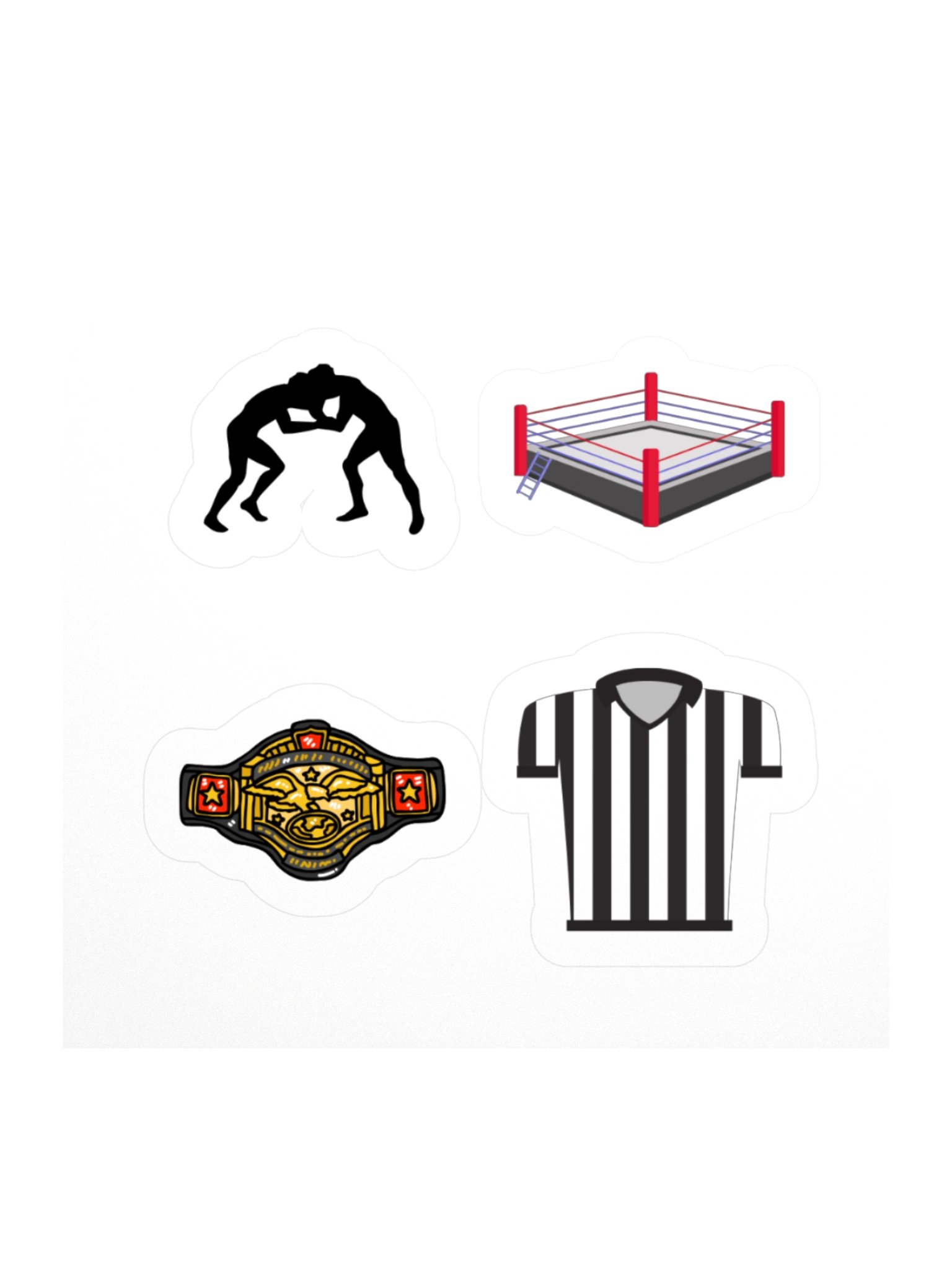 Wrestling Kiss Cut Sticker Set #1 product image (1)