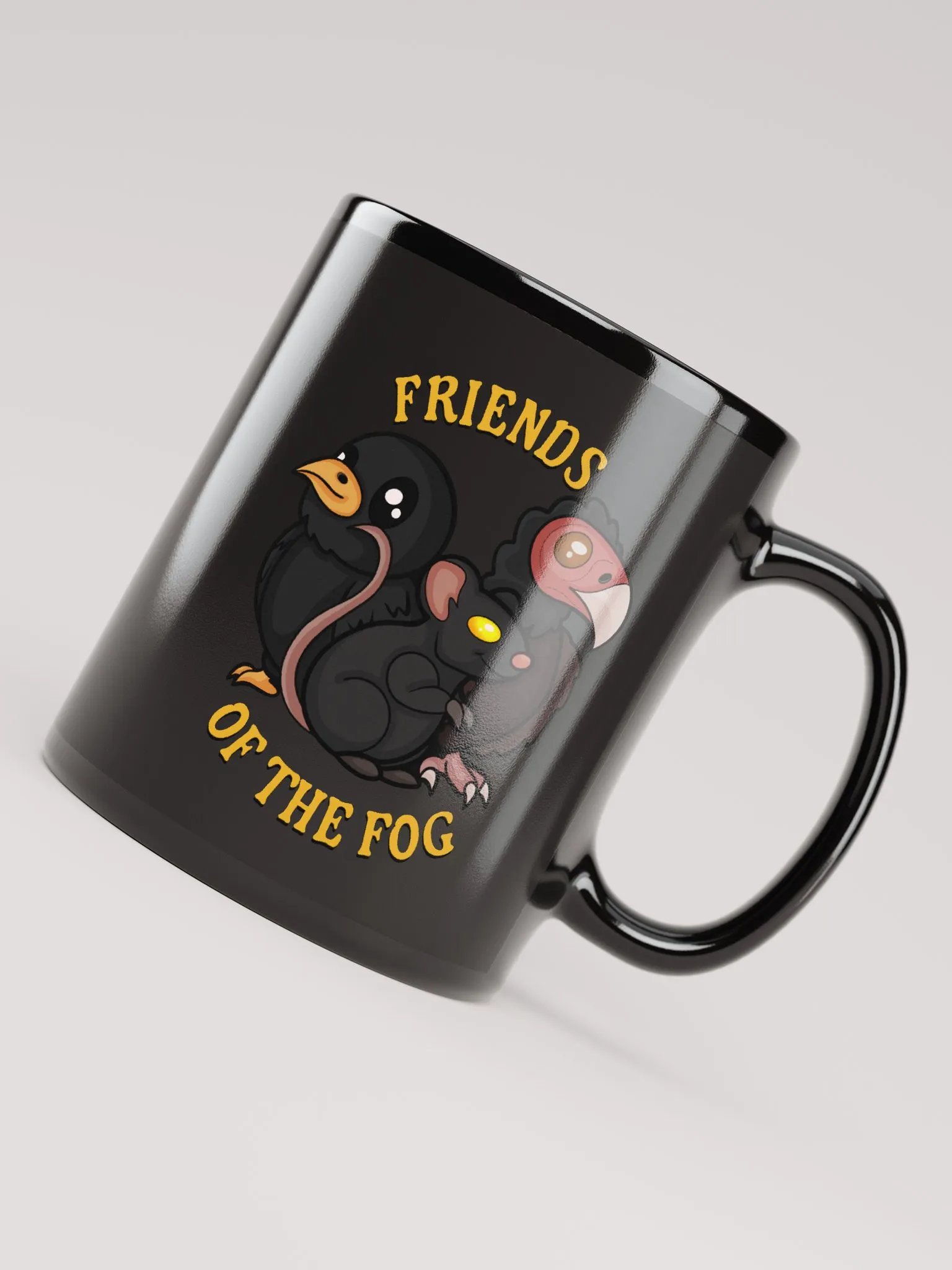 Friends of the Fog Black Glossy Mug product image (7)