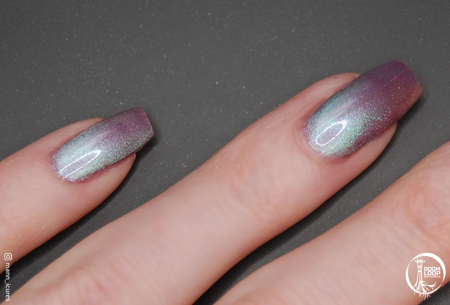 BREAKFAST at the END of TIME - Violet Teal Magnetic Nail Polish product image (9)