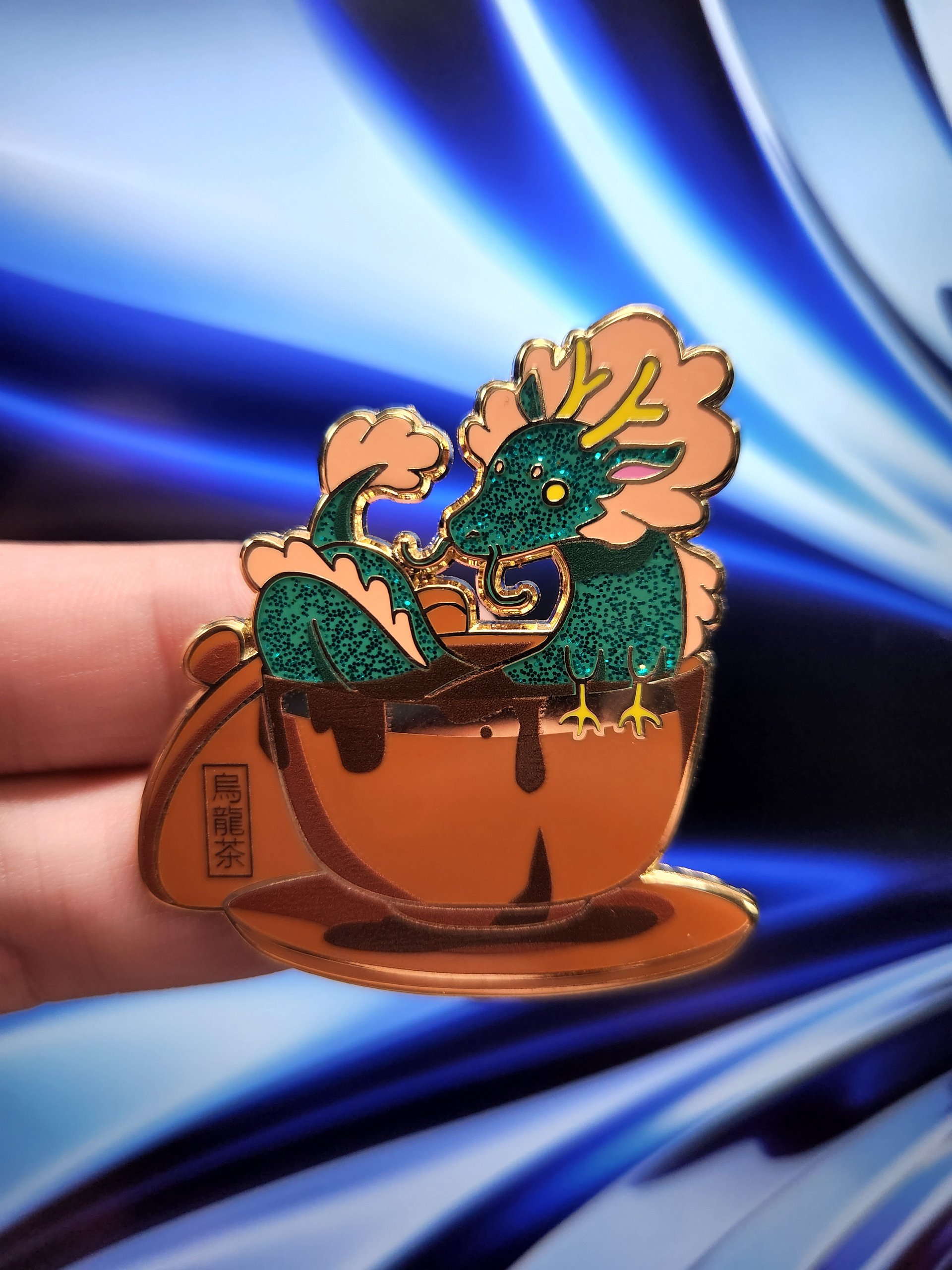 Enamel Pin - Zodiac Drinks - Oolong Tea Dragon product image (1)