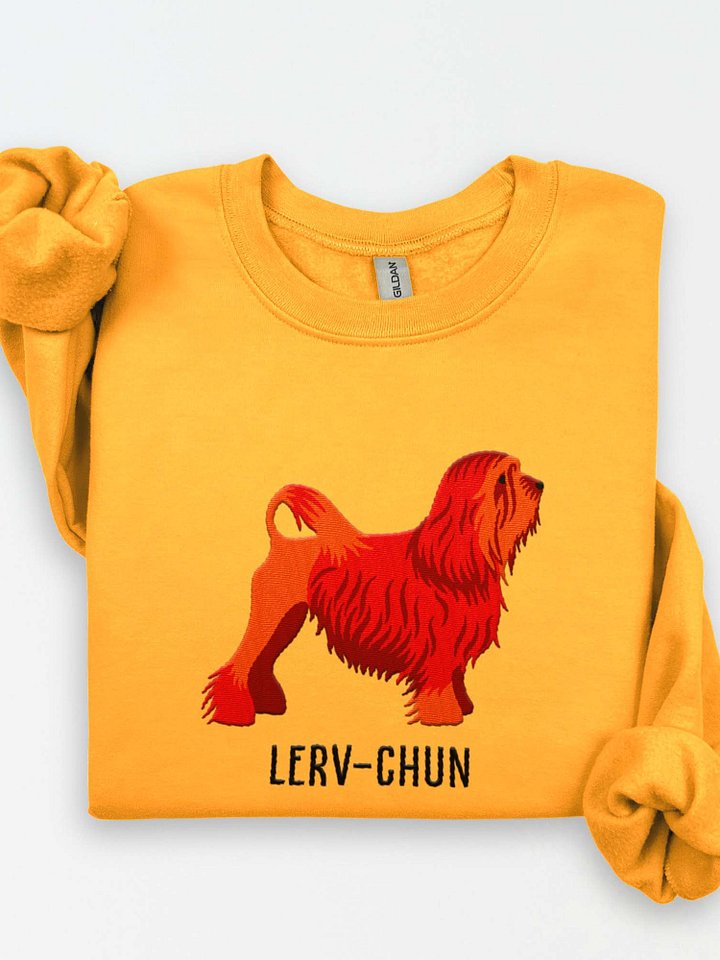 Lerv-Chun Sweatshirt (Embroidered) of a Löwchen(Red) product image (1)