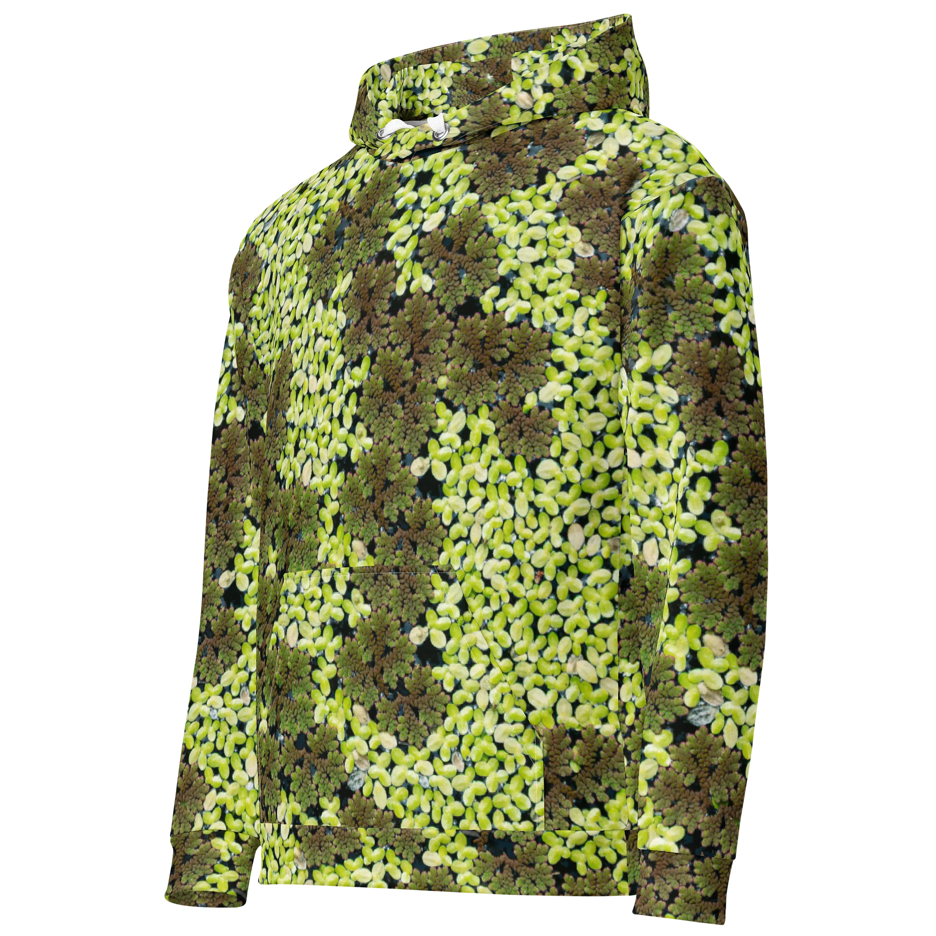 Verdant Life All-Over Print Unisex Cotton Streetwear Hoodie product image (3)