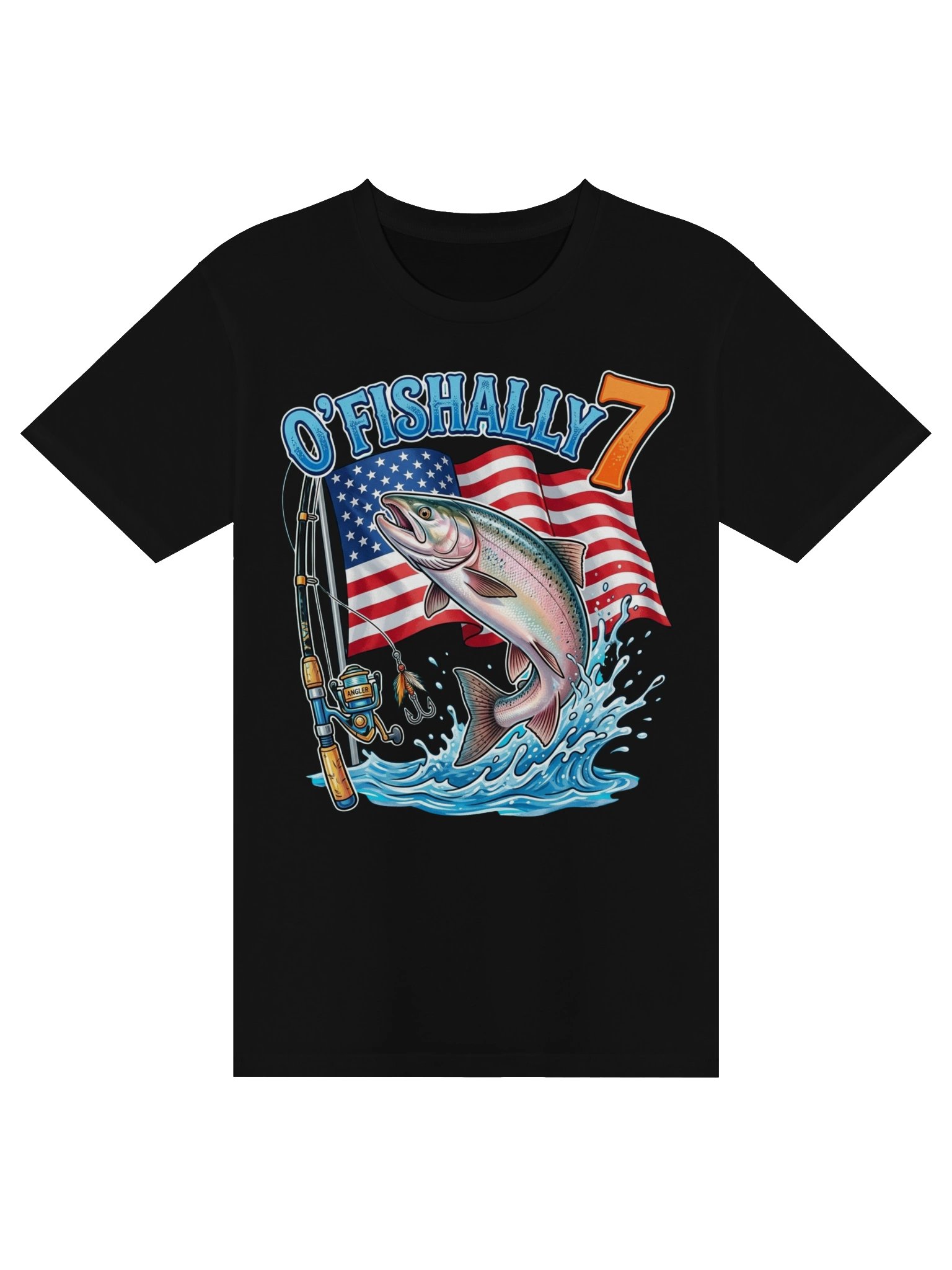 O’Fishally 7 Patriotic Fishing Tee product image (5)