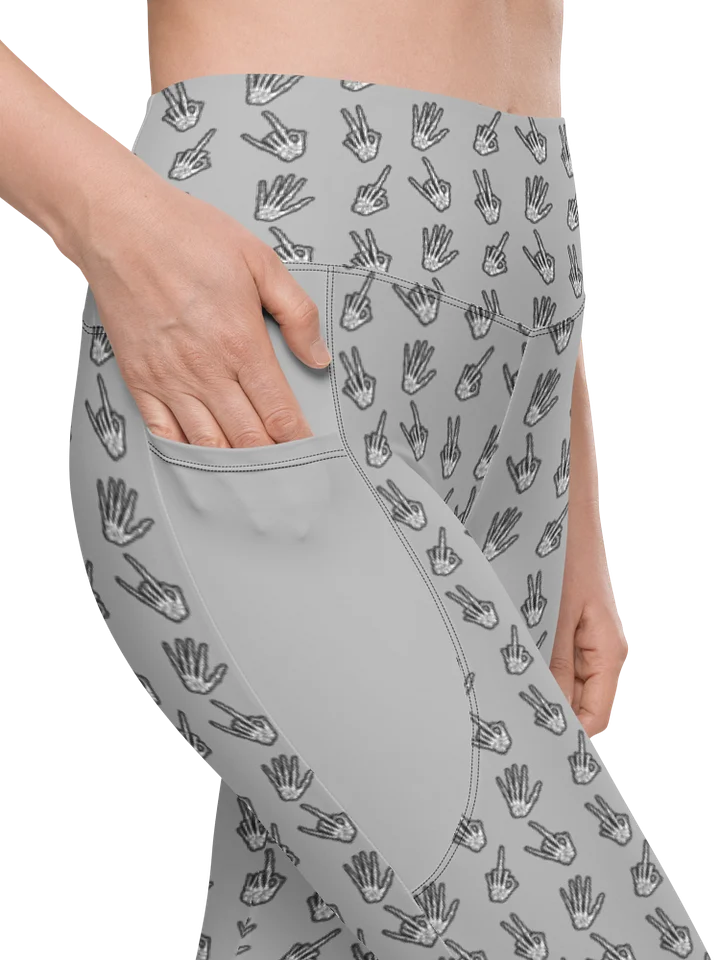 Bone Zone grey pattern pocket leggings product image (1)